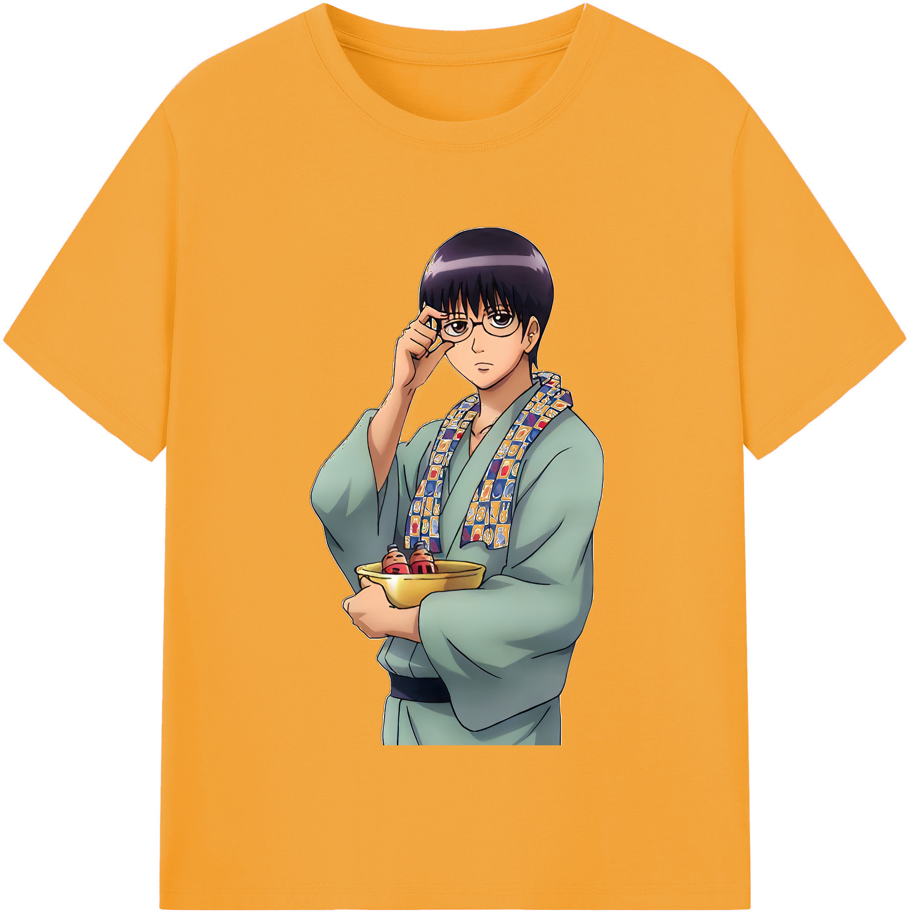 （画像用） ぎんたま 坂田銀時（さかたぎんとき） 神楽 志村新八（しむら しんぱち） GINTAMA Sakata Gintoki Kagura Shimura Shinpachi 綿100％半袖Tシャツ（フロントプリント）