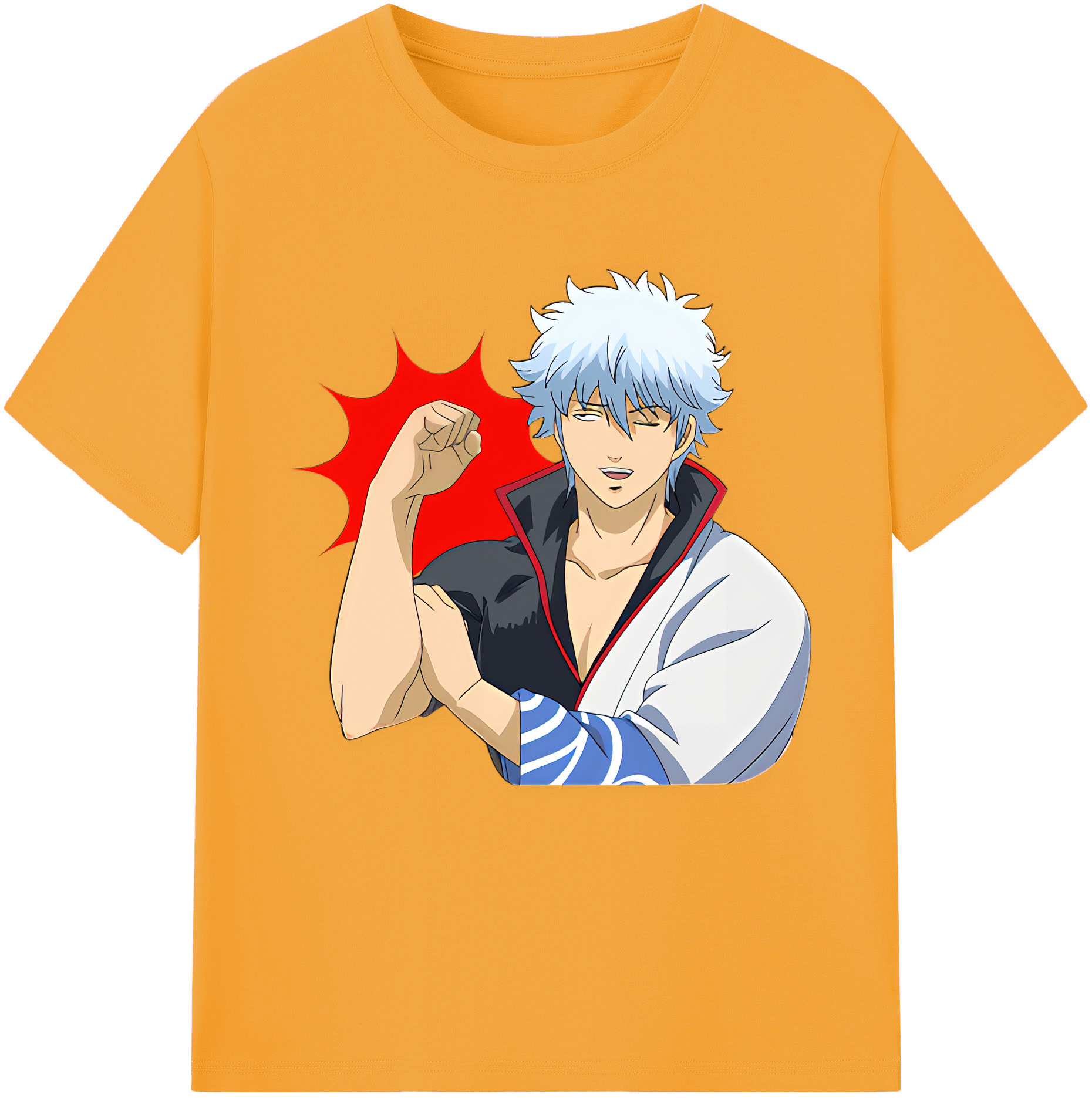 （画像用） ぎんたま 坂田銀時（さかたぎんとき） 神楽 志村新八（しむら しんぱち） GINTAMA Sakata Gintoki Kagura Shimura Shinpachi 綿100％半袖Tシャツ（フロントプリント）