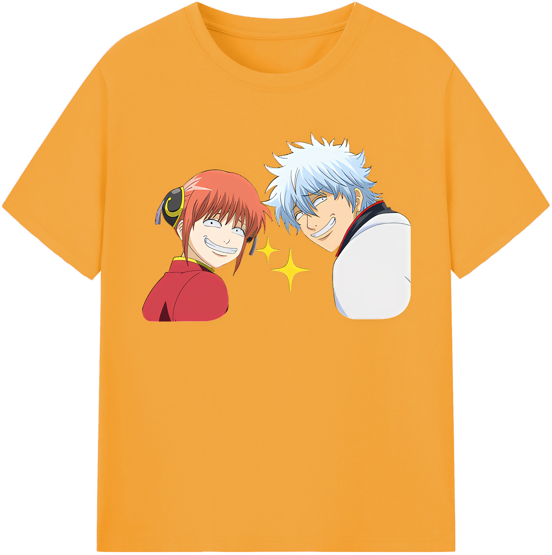 （画像用） ぎんたま 坂田銀時（さかたぎんとき） 神楽 志村新八（しむら しんぱち） GINTAMA Sakata Gintoki Kagura Shimura Shinpachi 綿100％半袖Tシャツ（フロントプリント）