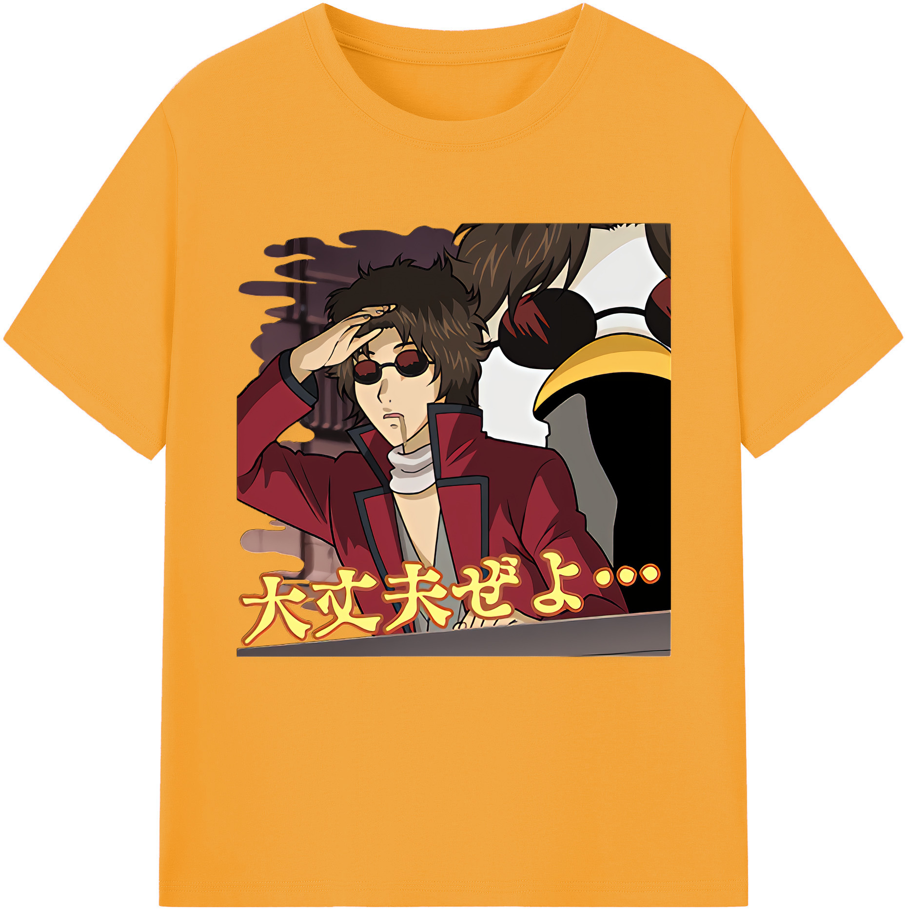 （画像用） ぎんたま 坂田銀時（さかたぎんとき） 神楽 志村新八（しむら しんぱち） GINTAMA Sakata Gintoki Kagura Shimura Shinpachi 綿100％半袖Tシャツ（フロントプリント）
