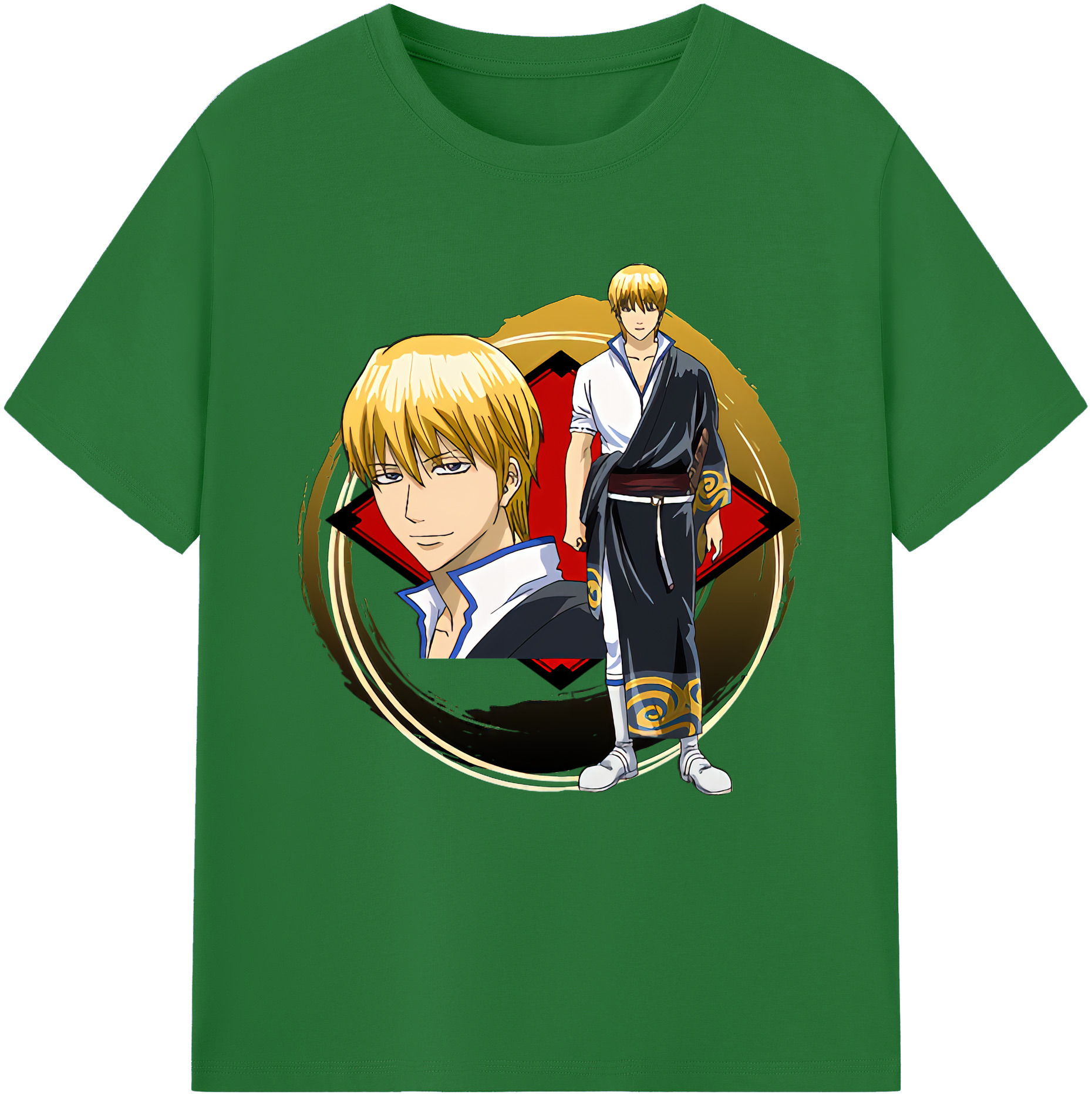 （画像用） ぎんたま 坂田銀時（さかたぎんとき） 神楽 志村新八（しむら しんぱち） GINTAMA Sakata Gintoki Kagura Shimura Shinpachi 綿100％半袖Tシャツ（フロントプリント）