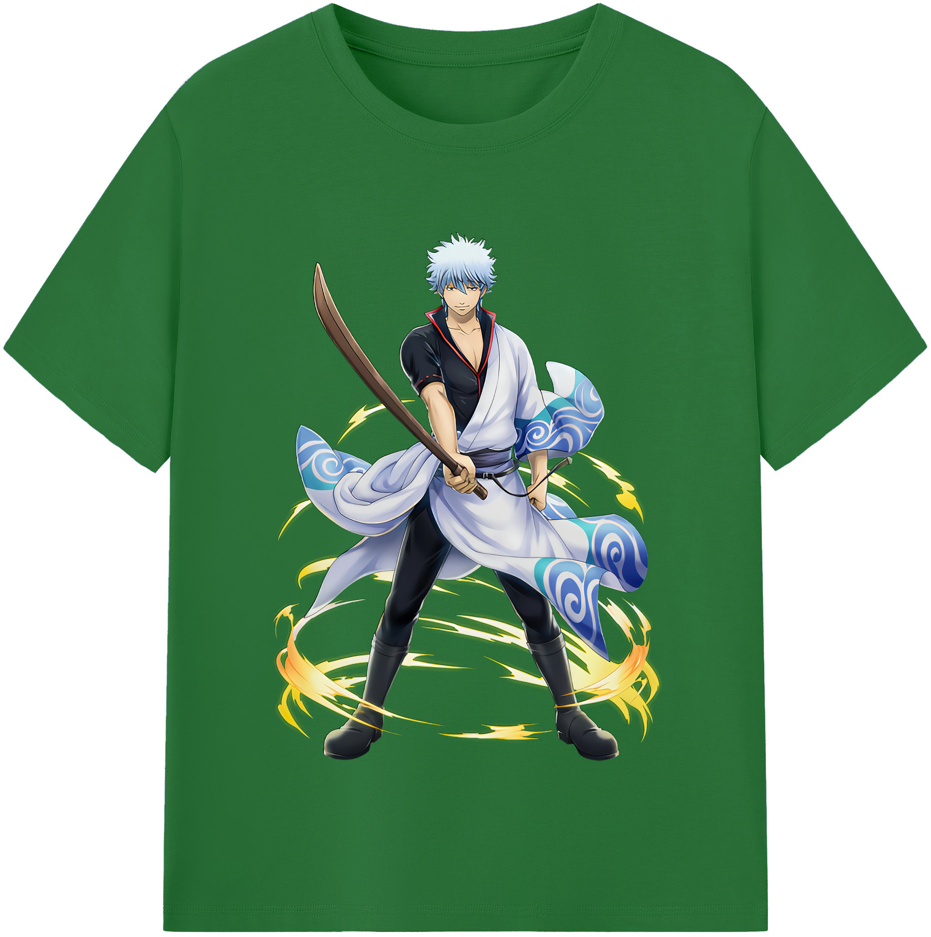 （画像用） ぎんたま 坂田銀時（さかたぎんとき） 神楽 志村新八（しむら しんぱち） GINTAMA Sakata Gintoki Kagura Shimura Shinpachi 綿100％半袖Tシャツ（フロントプリント）