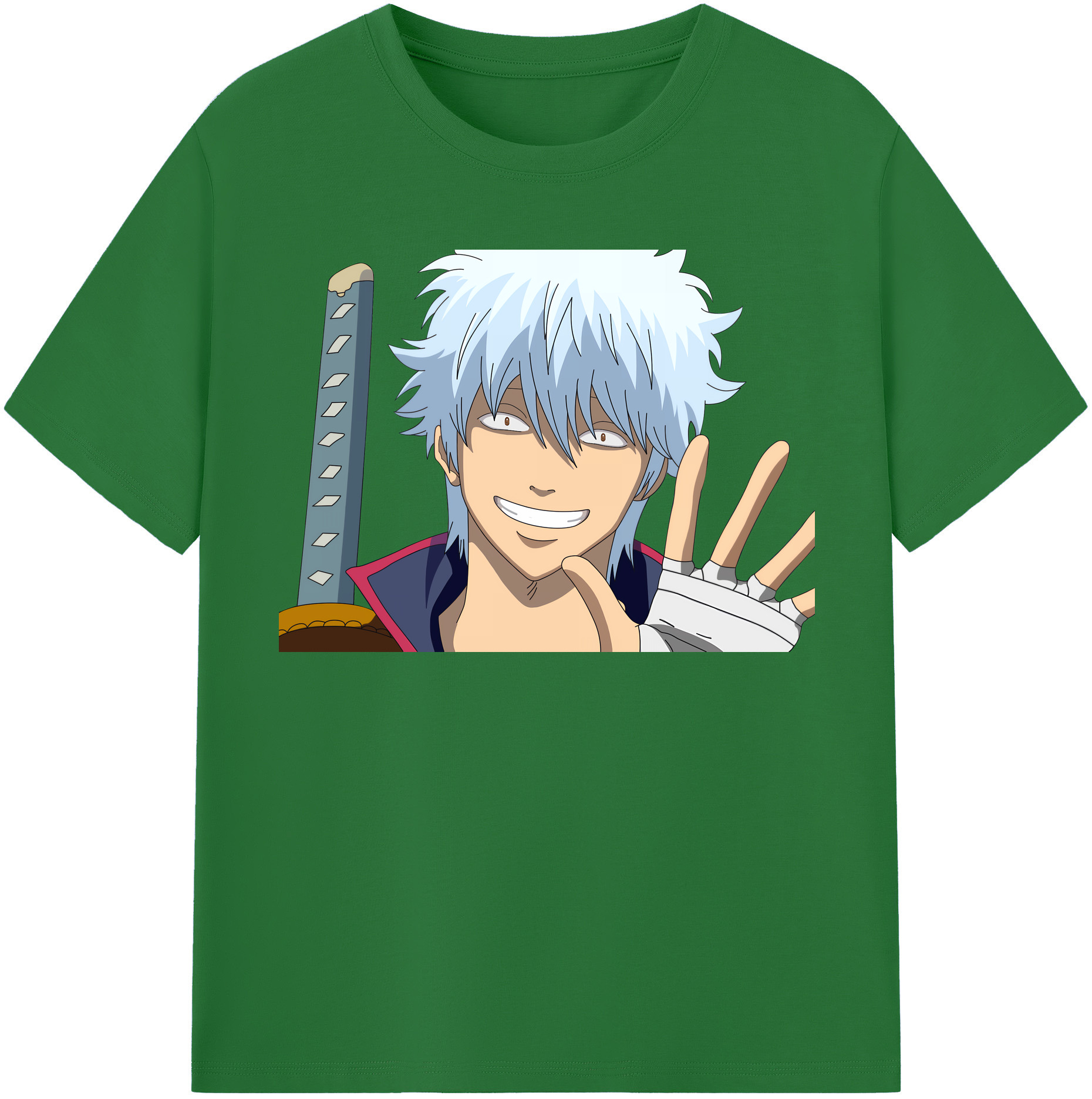 （画像用） ぎんたま 坂田銀時（さかたぎんとき） 神楽 志村新八（しむら しんぱち） GINTAMA Sakata Gintoki Kagura Shimura Shinpachi 綿100％半袖Tシャツ（フロントプリント）