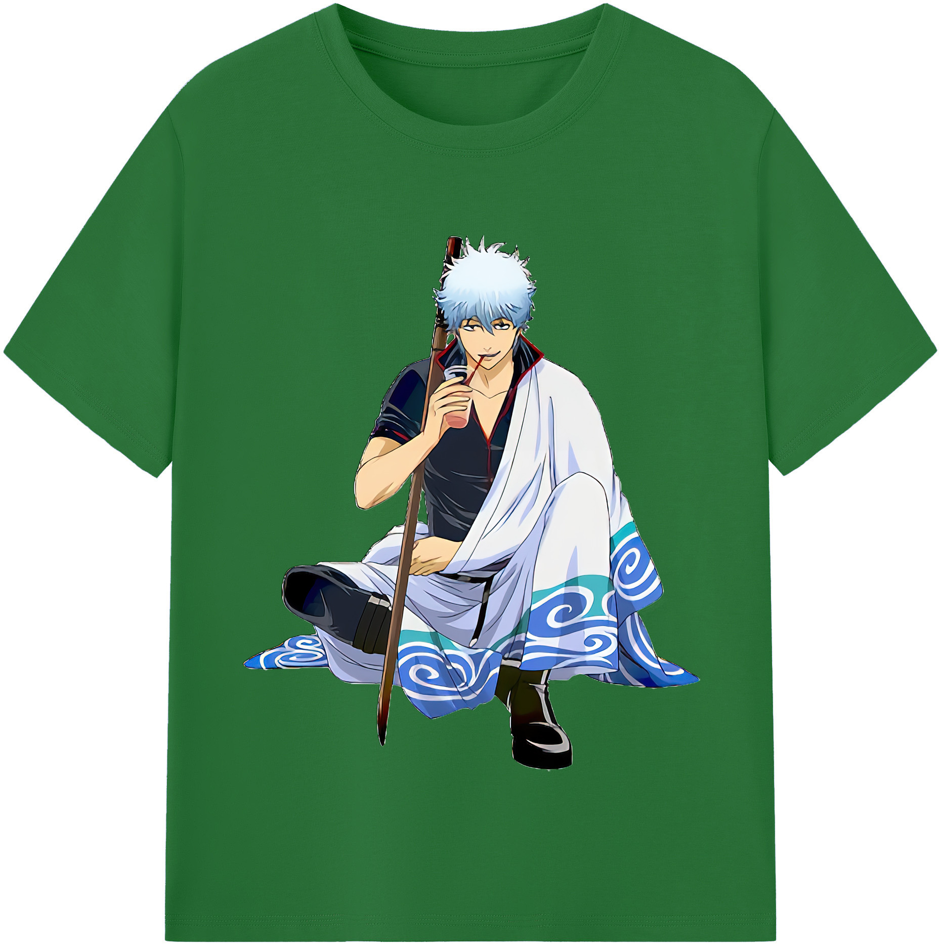 （画像用） ぎんたま 坂田銀時（さかたぎんとき） 神楽 志村新八（しむら しんぱち） GINTAMA Sakata Gintoki Kagura Shimura Shinpachi 綿100％半袖Tシャツ（フロントプリント）