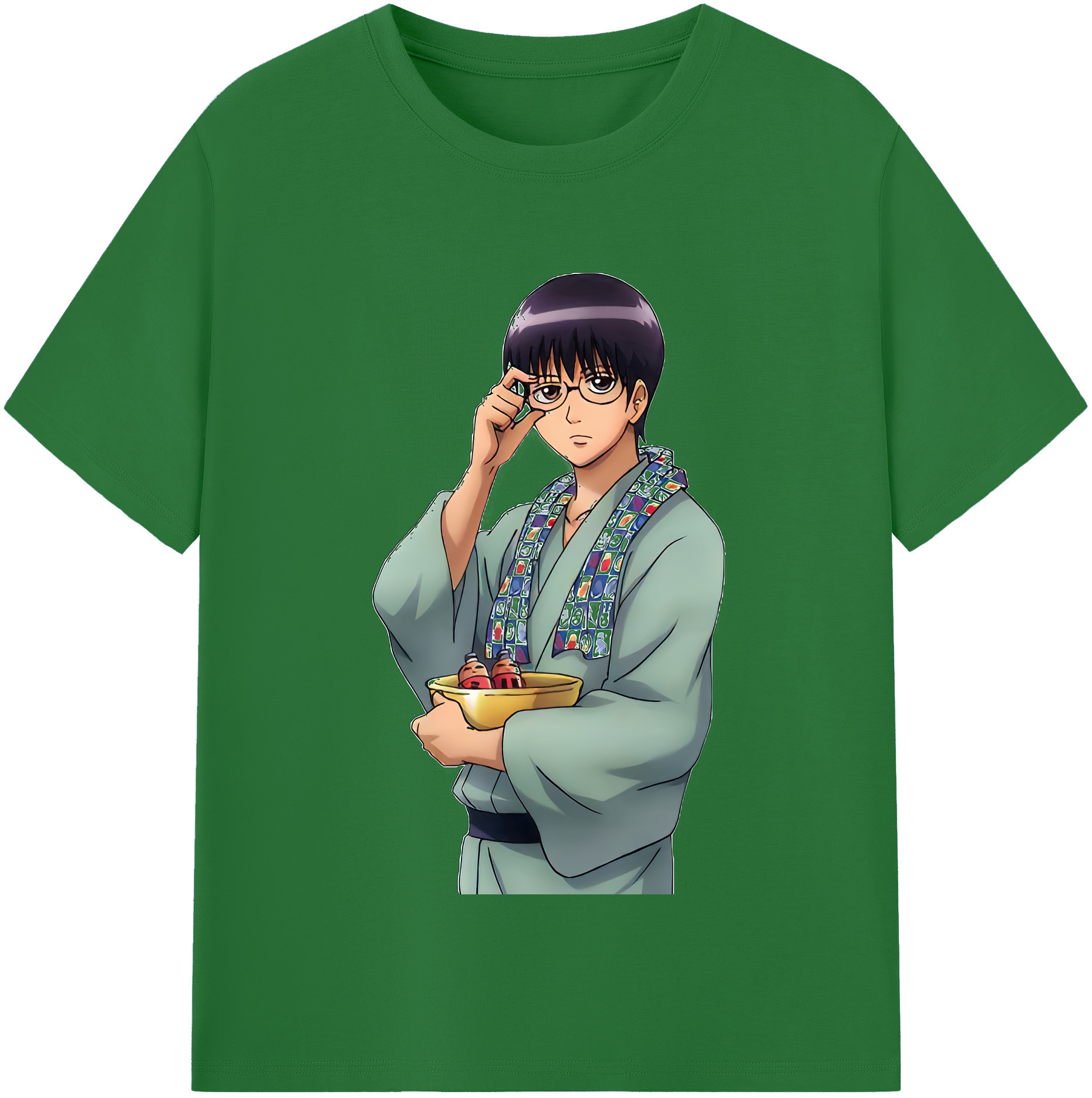 （画像用） ぎんたま 坂田銀時（さかたぎんとき） 神楽 志村新八（しむら しんぱち） GINTAMA Sakata Gintoki Kagura Shimura Shinpachi 綿100％半袖Tシャツ（フロントプリント）