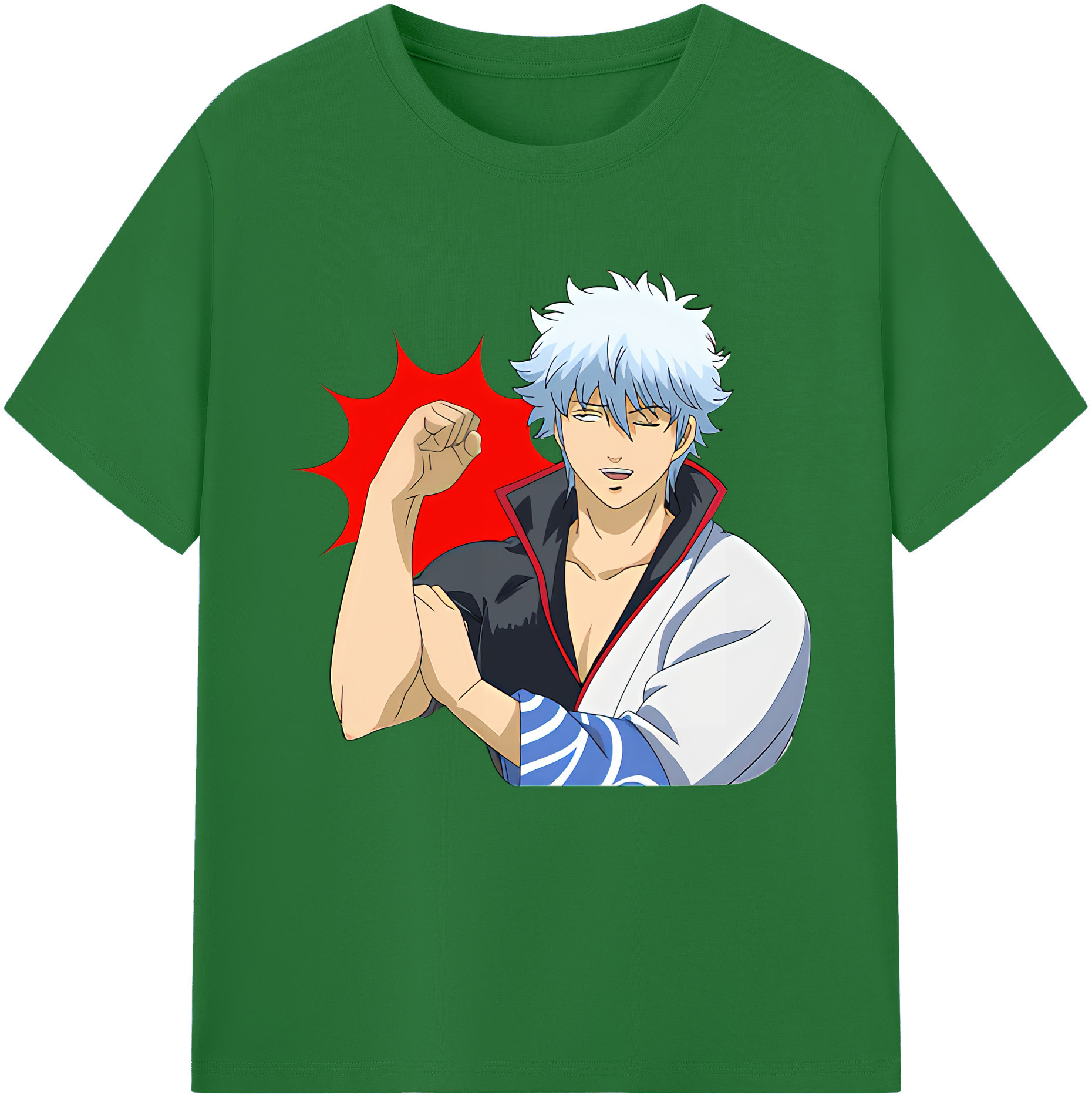 （画像用） ぎんたま 坂田銀時（さかたぎんとき） 神楽 志村新八（しむら しんぱち） GINTAMA Sakata Gintoki Kagura Shimura Shinpachi 綿100％半袖Tシャツ（フロントプリント）