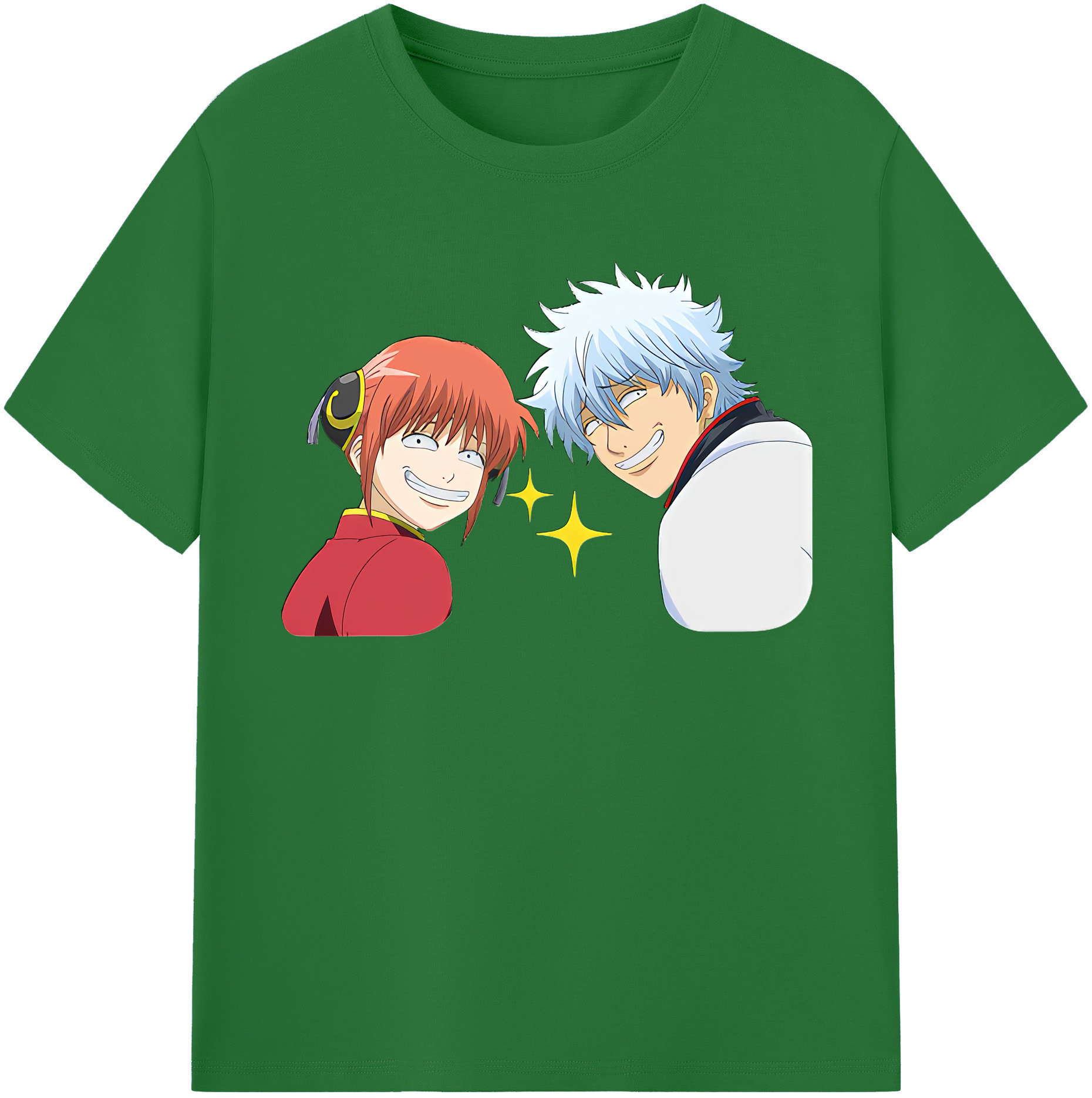 （画像用） ぎんたま 坂田銀時（さかたぎんとき） 神楽 志村新八（しむら しんぱち） GINTAMA Sakata Gintoki Kagura Shimura Shinpachi 綿100％半袖Tシャツ（フロントプリント）