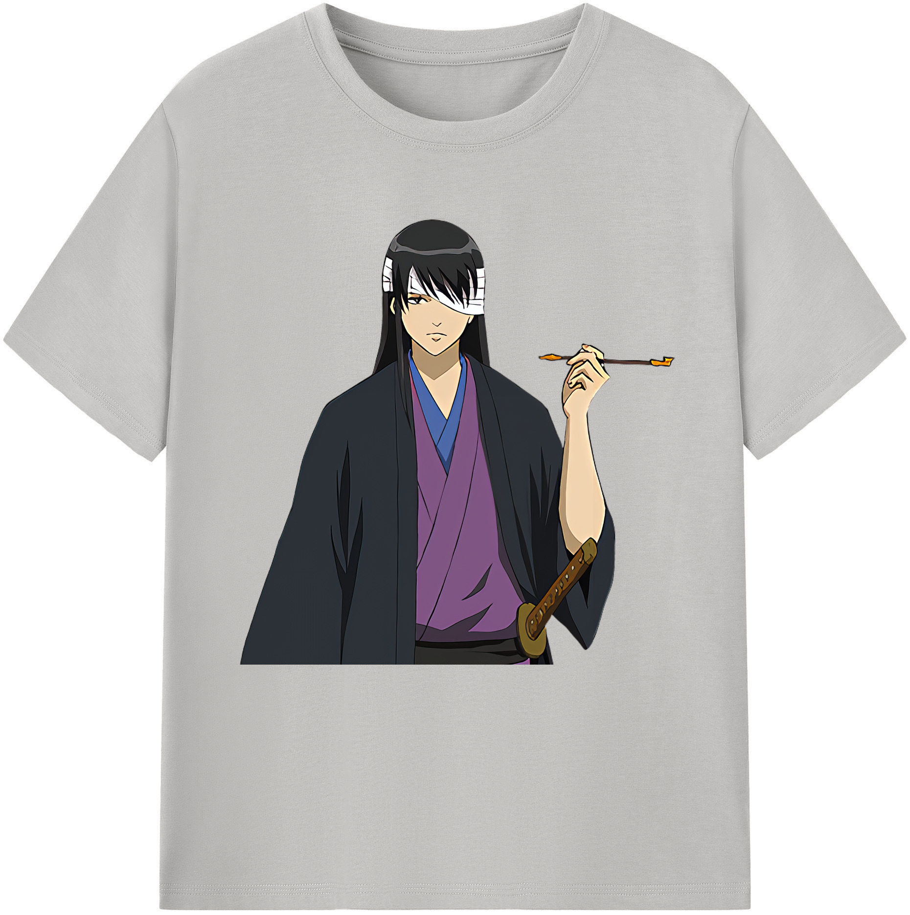 （画像用） ぎんたま 坂田銀時（さかたぎんとき） 神楽 志村新八（しむら しんぱち） GINTAMA Sakata Gintoki Kagura Shimura Shinpachi 綿100％半袖Tシャツ（フロントプリント）