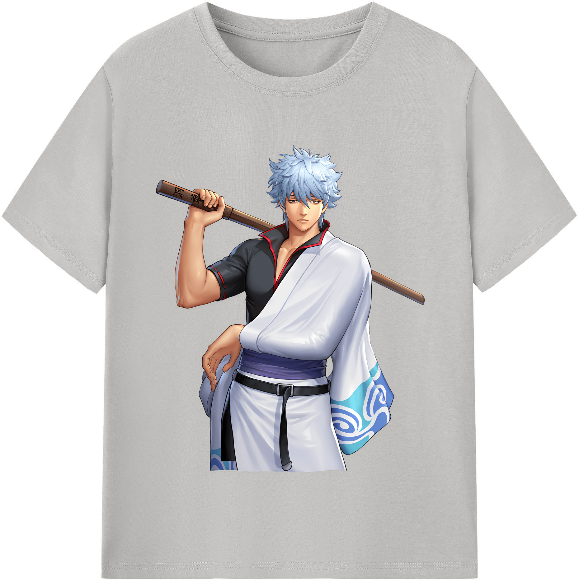 （画像用） ぎんたま 坂田銀時（さかたぎんとき） 神楽 志村新八（しむら しんぱち） GINTAMA Sakata Gintoki Kagura Shimura Shinpachi 綿100％半袖Tシャツ（フロントプリント）