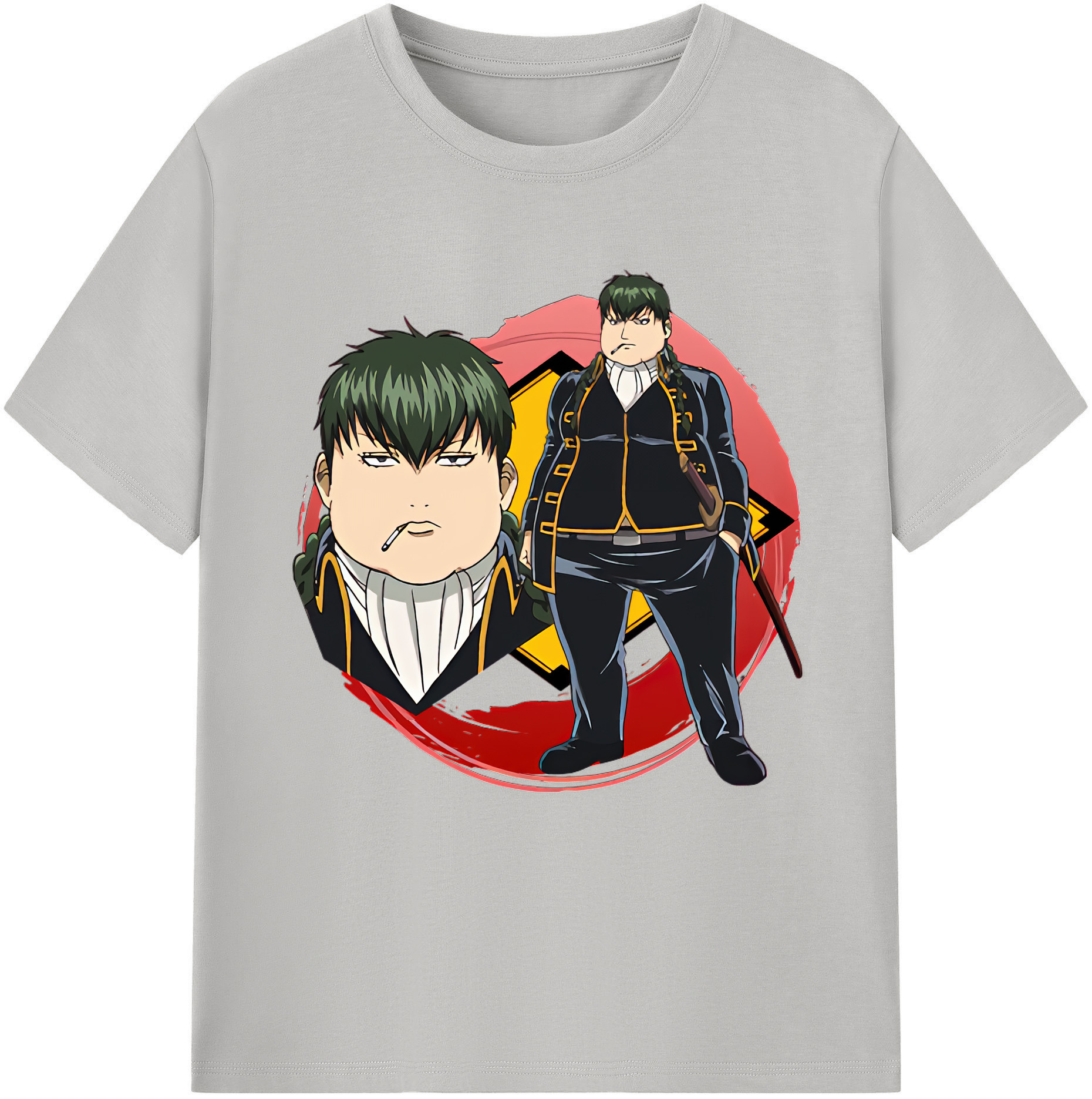 （画像用） ぎんたま 坂田銀時（さかたぎんとき） 神楽 志村新八（しむら しんぱち） GINTAMA Sakata Gintoki Kagura Shimura Shinpachi 綿100％半袖Tシャツ（フロントプリント）