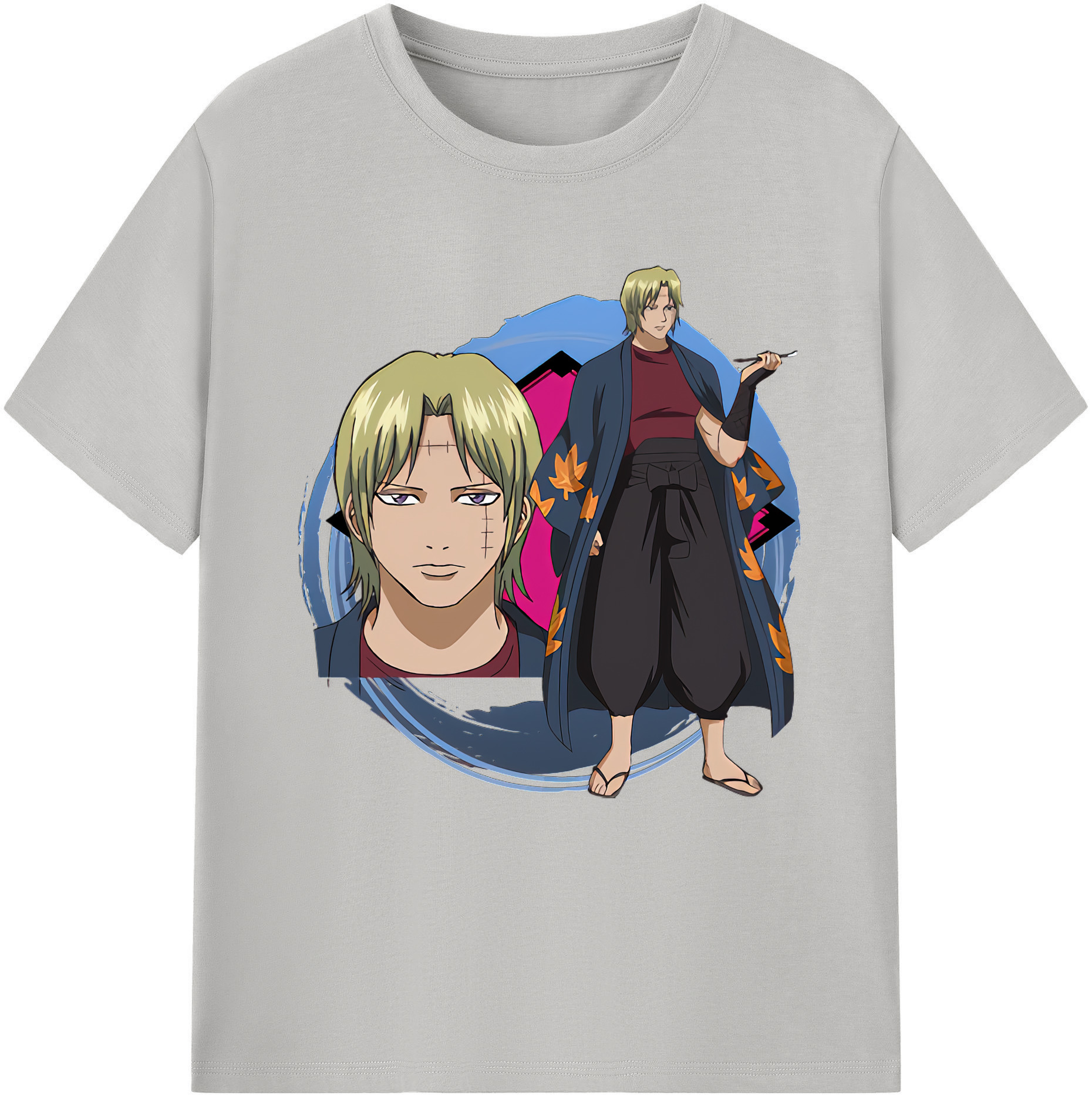 （画像用） ぎんたま 坂田銀時（さかたぎんとき） 神楽 志村新八（しむら しんぱち） GINTAMA Sakata Gintoki Kagura Shimura Shinpachi 綿100％半袖Tシャツ（フロントプリント）