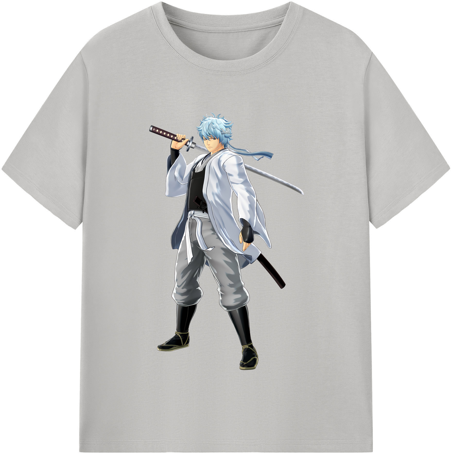（画像用） ぎんたま 坂田銀時（さかたぎんとき） 神楽 志村新八（しむら しんぱち） GINTAMA Sakata Gintoki Kagura Shimura Shinpachi 綿100％半袖Tシャツ（フロントプリント）