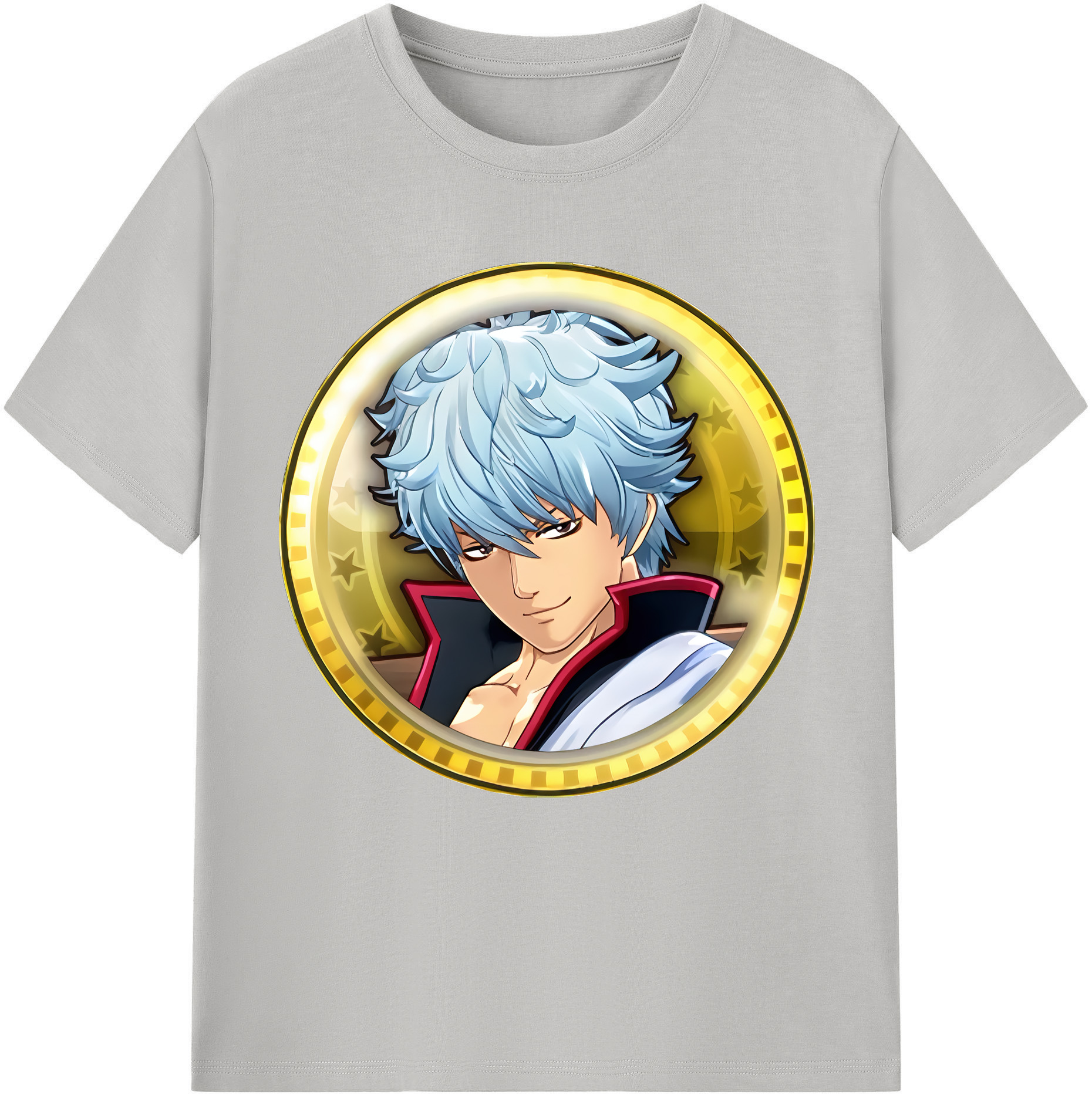 （画像用） ぎんたま 坂田銀時（さかたぎんとき） 神楽 志村新八（しむら しんぱち） GINTAMA Sakata Gintoki Kagura Shimura Shinpachi 綿100％半袖Tシャツ（フロントプリント）