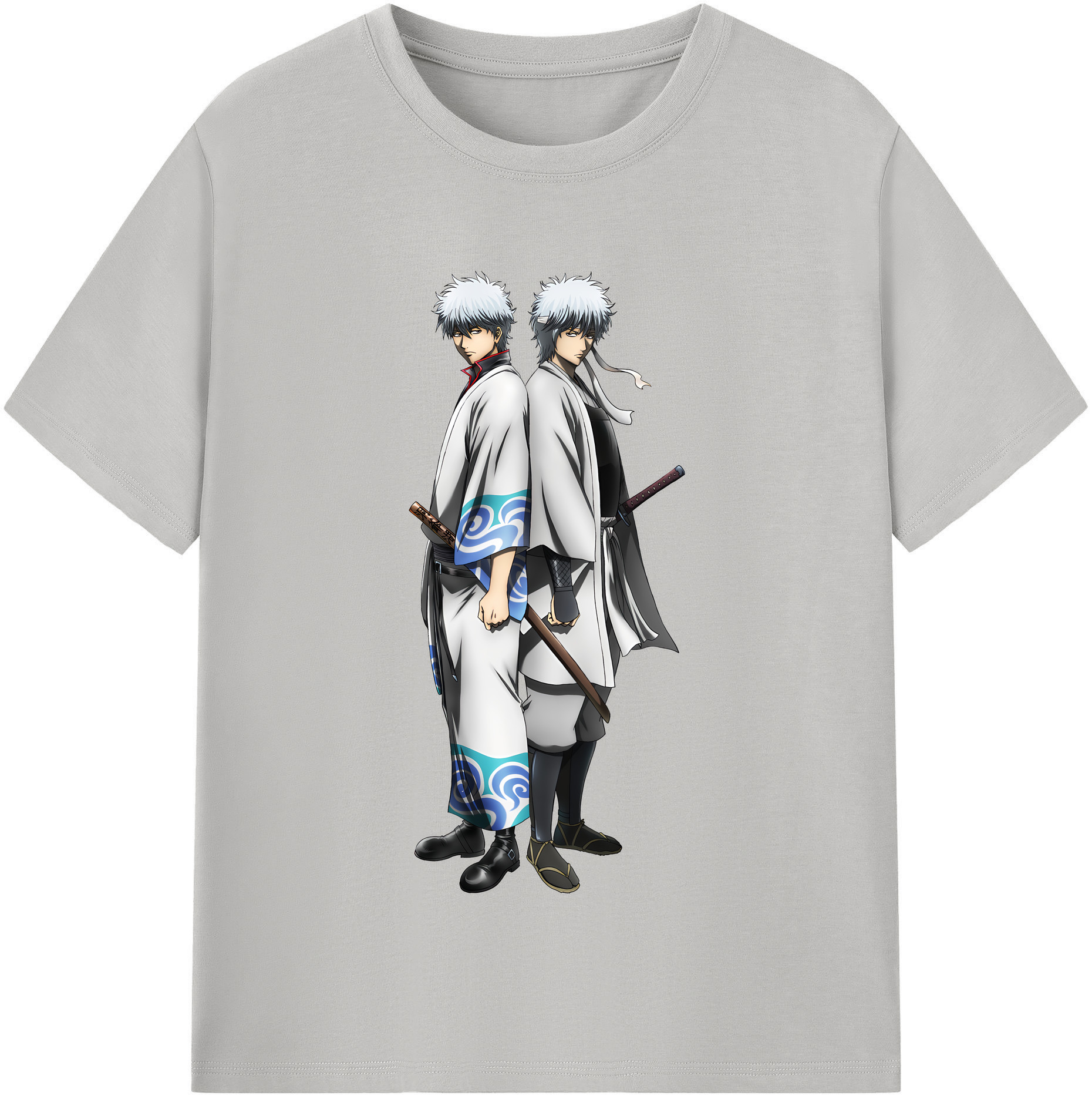 （画像用） ぎんたま 坂田銀時（さかたぎんとき） 神楽 志村新八（しむら しんぱち） GINTAMA Sakata Gintoki Kagura Shimura Shinpachi 綿100％半袖Tシャツ（フロントプリント）
