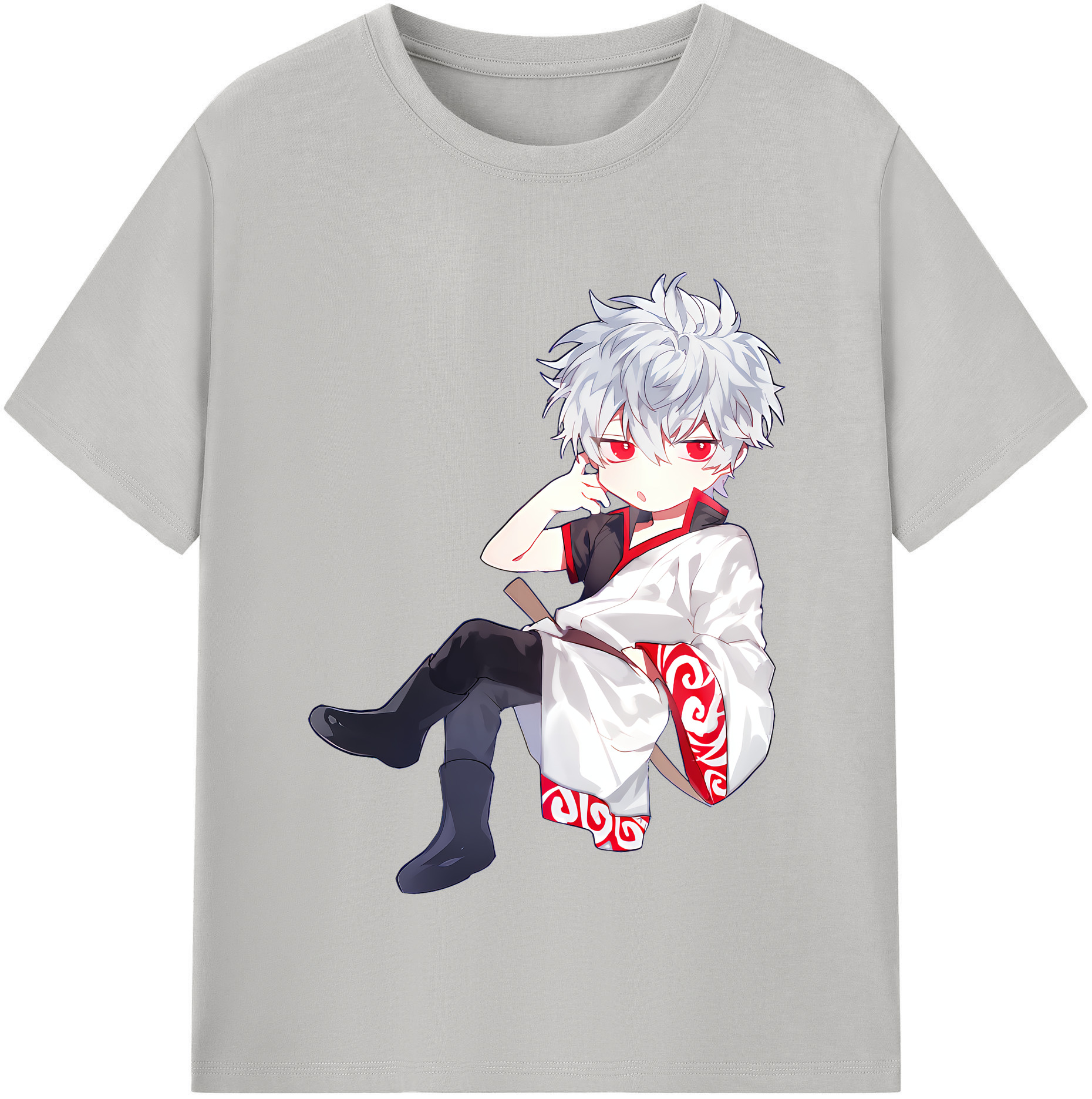（画像用） ぎんたま 坂田銀時（さかたぎんとき） 神楽 志村新八（しむら しんぱち） GINTAMA Sakata Gintoki Kagura Shimura Shinpachi 綿100％半袖Tシャツ（フロントプリント）