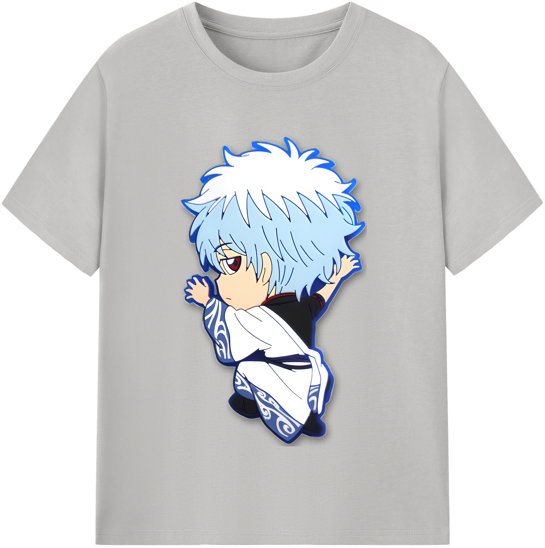 （画像用） ぎんたま 坂田銀時（さかたぎんとき） 神楽 志村新八（しむら しんぱち） GINTAMA Sakata Gintoki Kagura Shimura Shinpachi 綿100％半袖Tシャツ（フロントプリント）