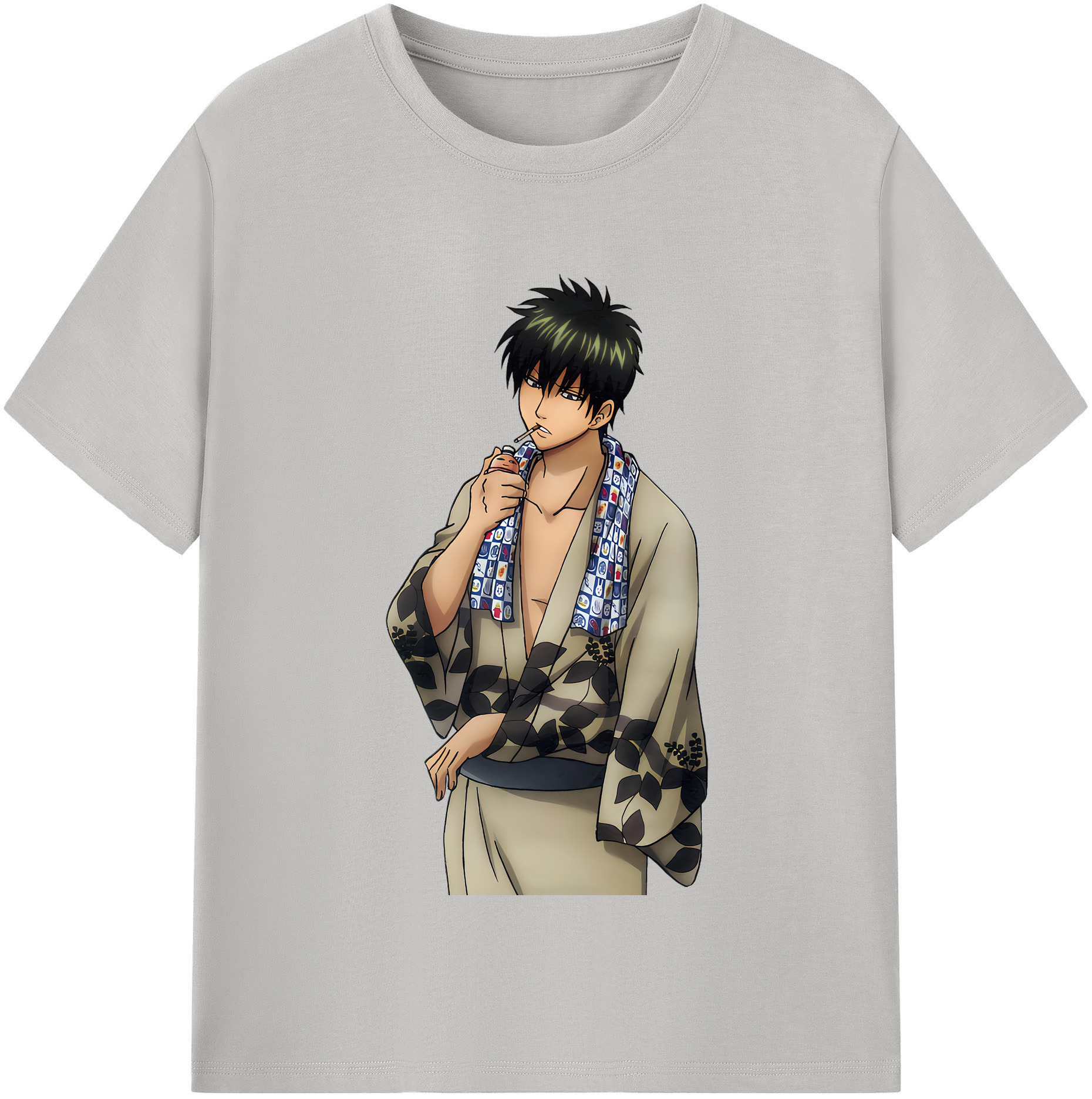 （画像用） ぎんたま 坂田銀時（さかたぎんとき） 神楽 志村新八（しむら しんぱち） GINTAMA Sakata Gintoki Kagura Shimura Shinpachi 綿100％半袖Tシャツ（フロントプリント）