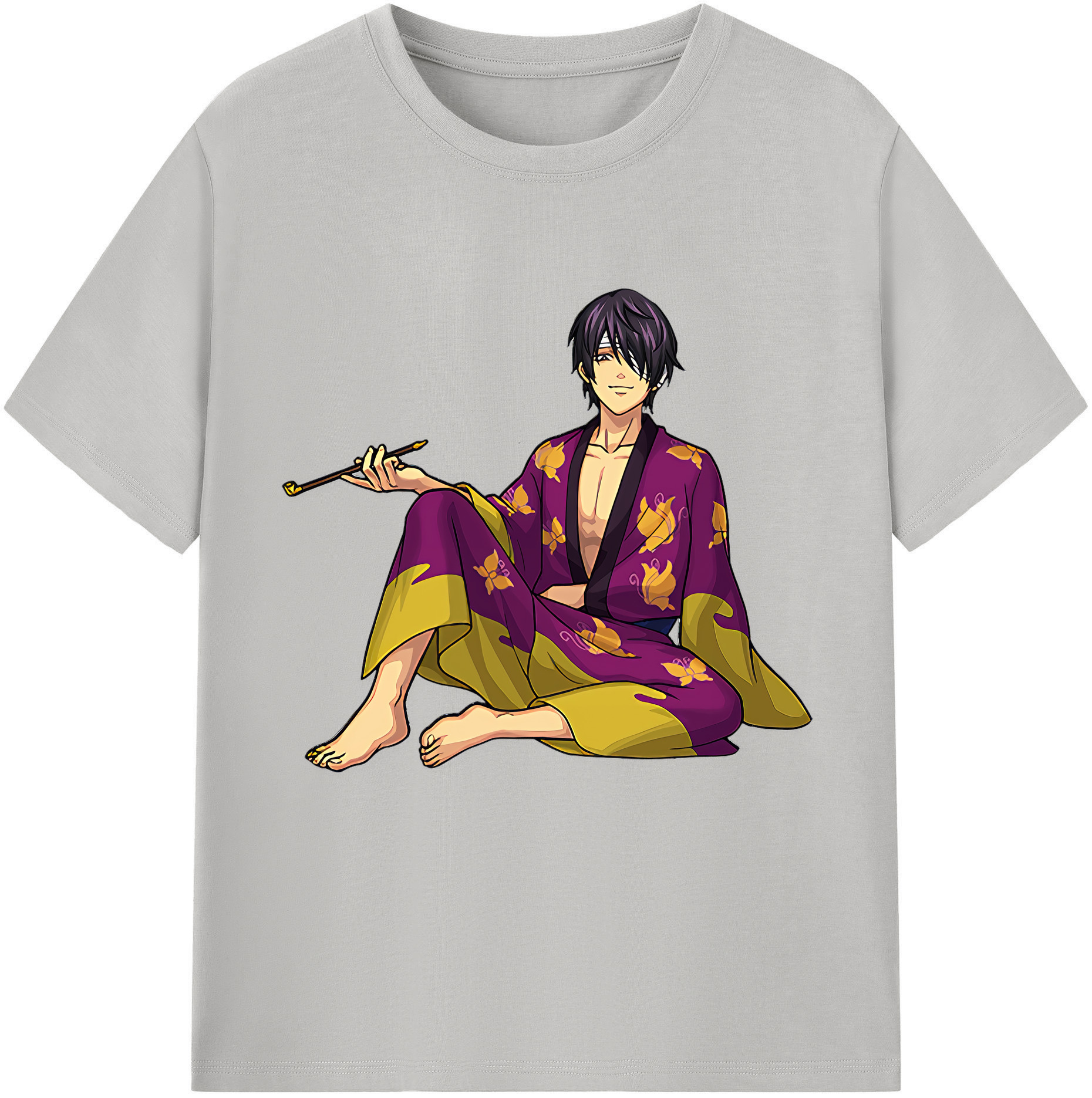 （画像用） ぎんたま 坂田銀時（さかたぎんとき） 神楽 志村新八（しむら しんぱち） GINTAMA Sakata Gintoki Kagura Shimura Shinpachi 綿100％半袖Tシャツ（フロントプリント）