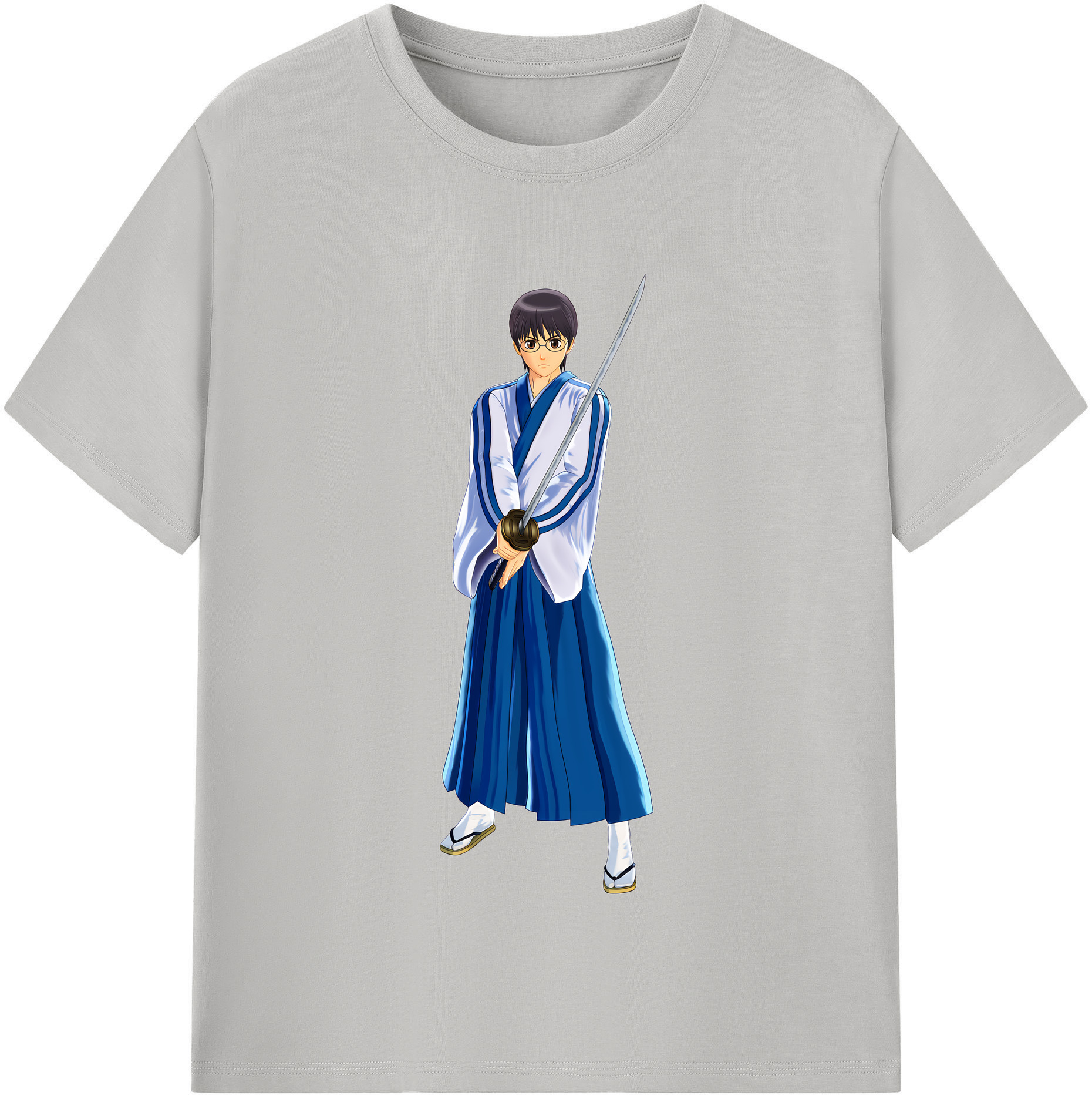 （画像用） ぎんたま 坂田銀時（さかたぎんとき） 神楽 志村新八（しむら しんぱち） GINTAMA Sakata Gintoki Kagura Shimura Shinpachi 綿100％半袖Tシャツ（フロントプリント）