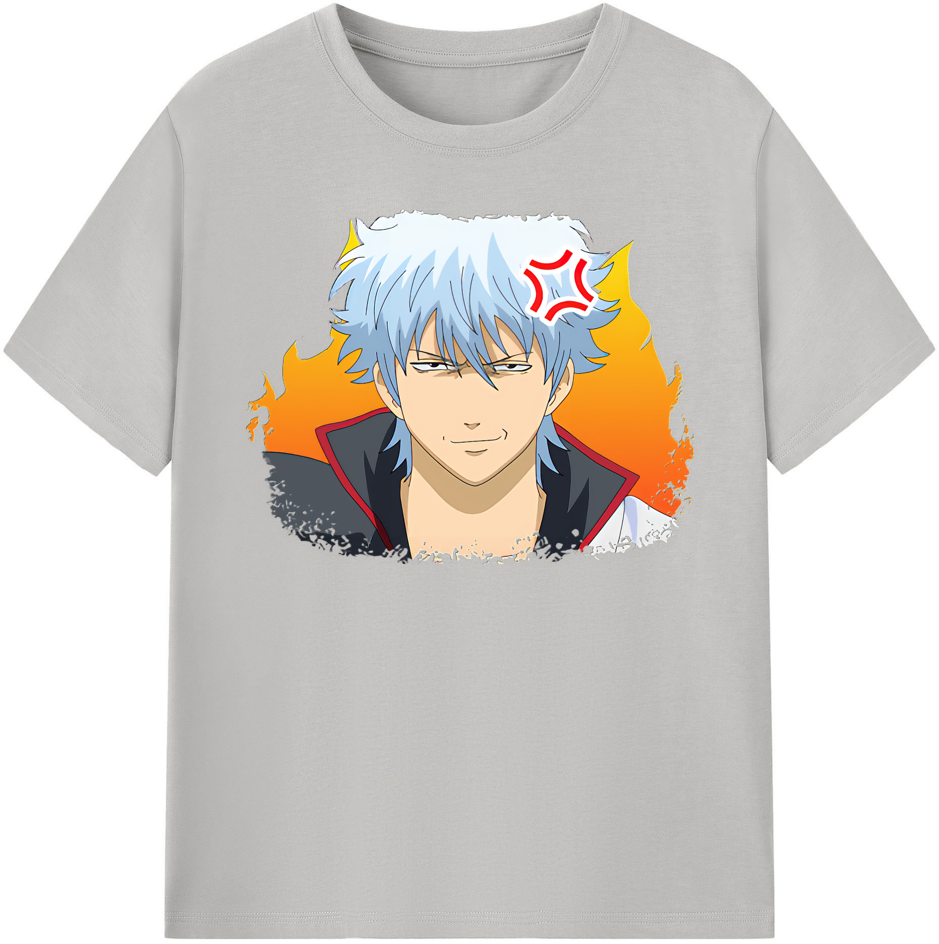 （画像用） ぎんたま 坂田銀時（さかたぎんとき） 神楽 志村新八（しむら しんぱち） GINTAMA Sakata Gintoki Kagura Shimura Shinpachi 綿100％半袖Tシャツ（フロントプリント）