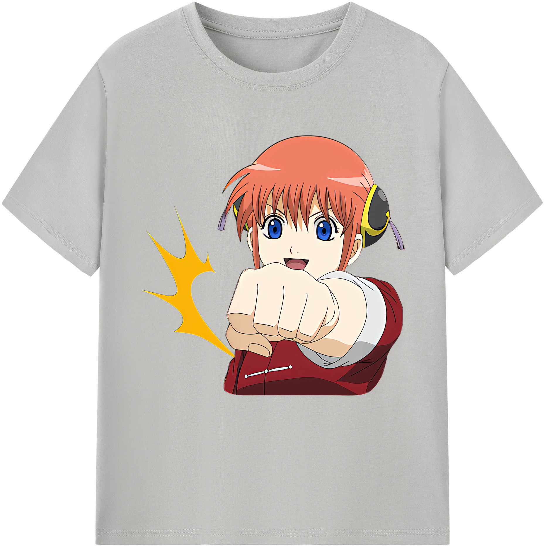 （画像用） ぎんたま 坂田銀時（さかたぎんとき） 神楽 志村新八（しむら しんぱち） GINTAMA Sakata Gintoki Kagura Shimura Shinpachi 綿100％半袖Tシャツ（フロントプリント）