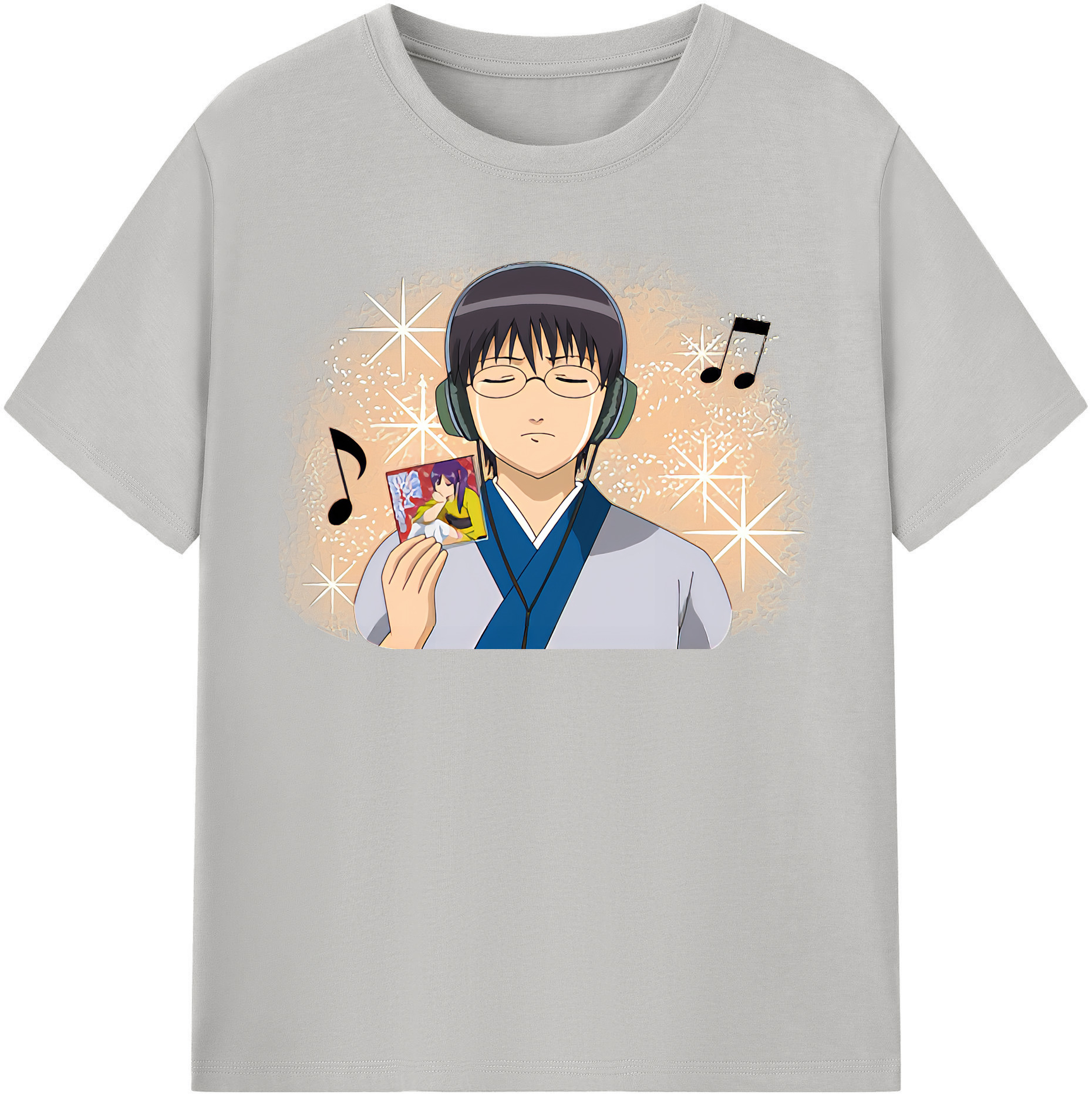 （画像用） ぎんたま 坂田銀時（さかたぎんとき） 神楽 志村新八（しむら しんぱち） GINTAMA Sakata Gintoki Kagura Shimura Shinpachi 綿100％半袖Tシャツ（フロントプリント）