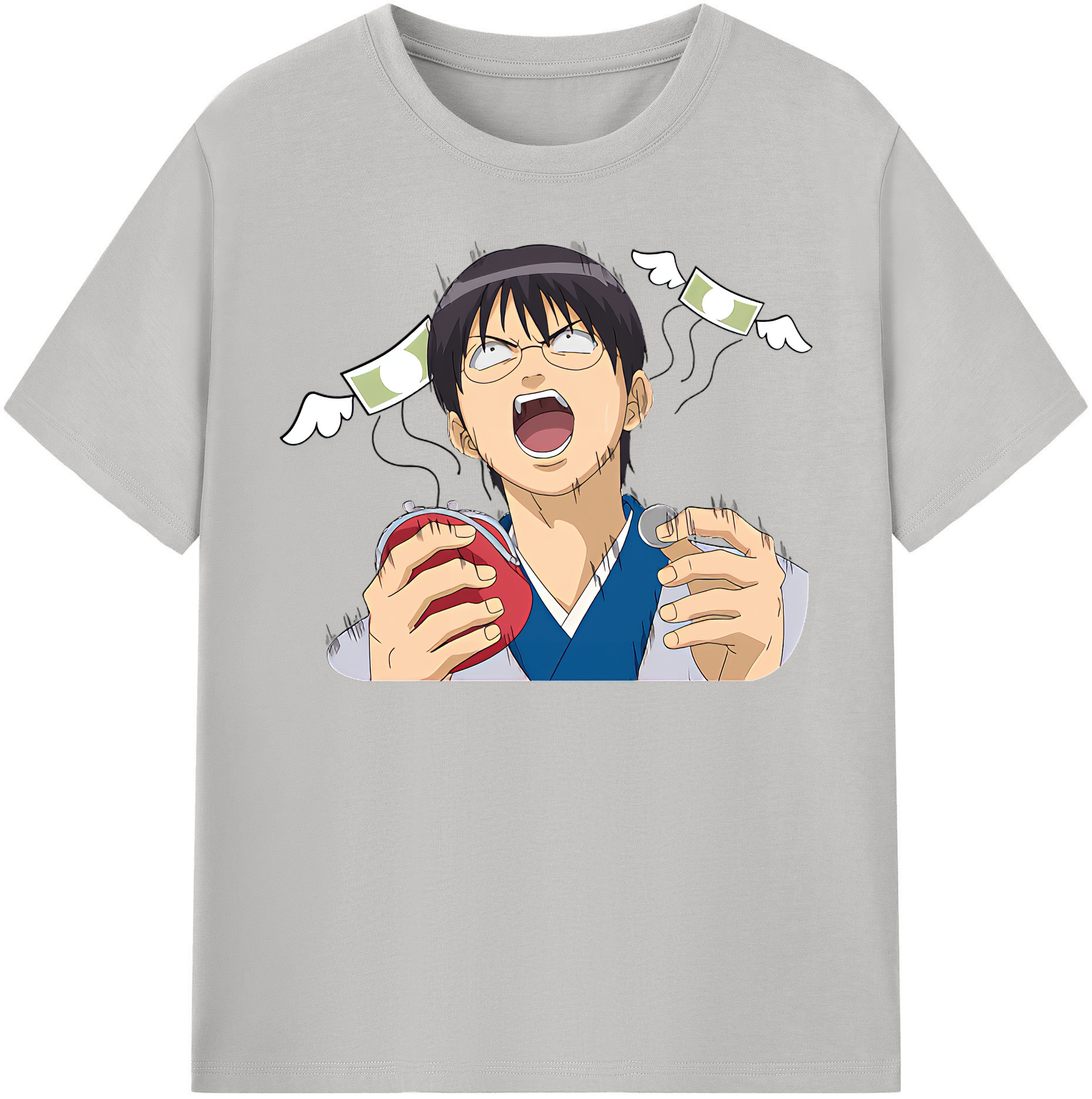 （画像用） ぎんたま 坂田銀時（さかたぎんとき） 神楽 志村新八（しむら しんぱち） GINTAMA Sakata Gintoki Kagura Shimura Shinpachi 綿100％半袖Tシャツ（フロントプリント）