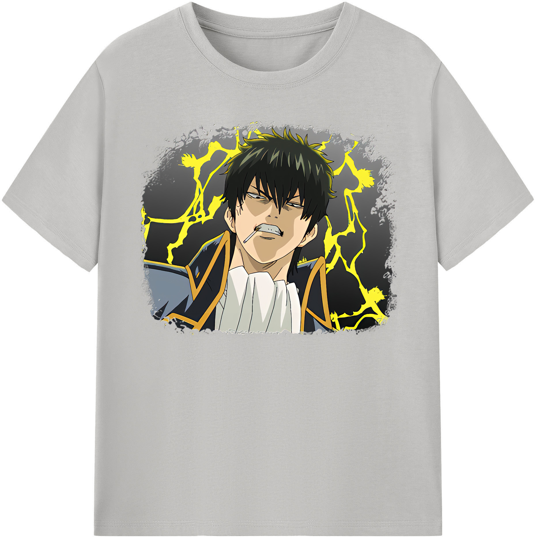（画像用） ぎんたま 坂田銀時（さかたぎんとき） 神楽 志村新八（しむら しんぱち） GINTAMA Sakata Gintoki Kagura Shimura Shinpachi 綿100％半袖Tシャツ（フロントプリント）