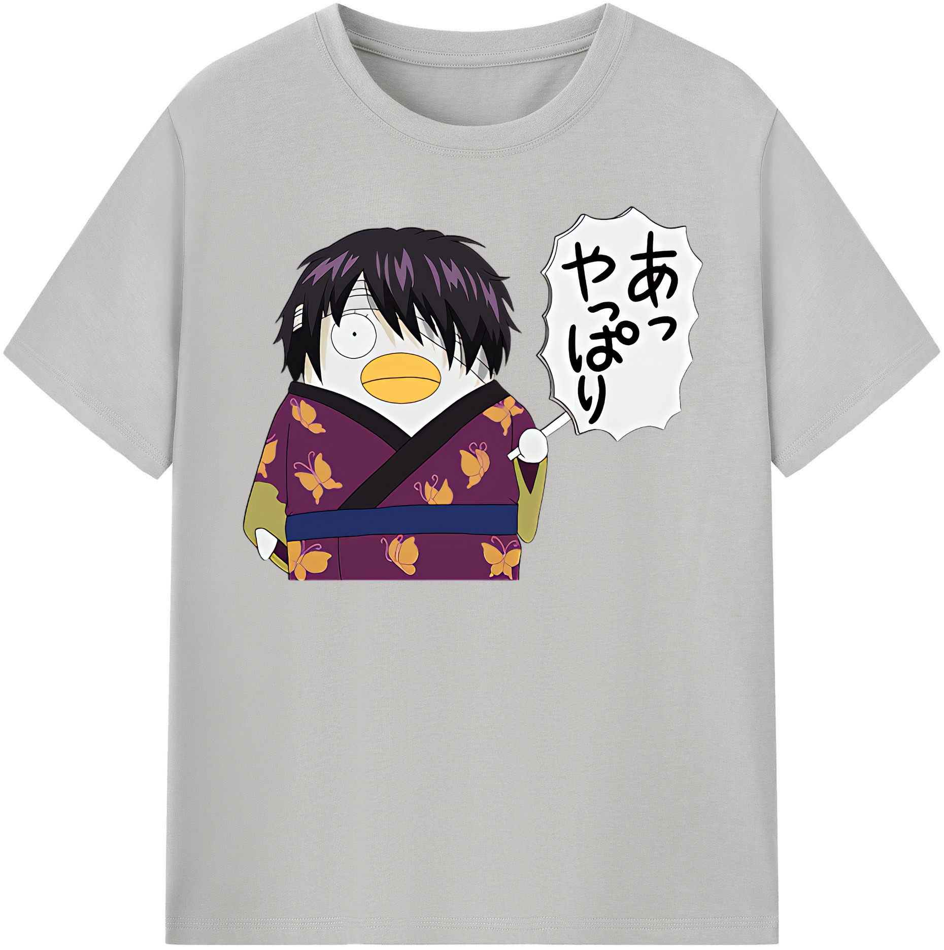 （画像用） ぎんたま 坂田銀時（さかたぎんとき） 神楽 志村新八（しむら しんぱち） GINTAMA Sakata Gintoki Kagura Shimura Shinpachi 綿100％半袖Tシャツ（フロントプリント）