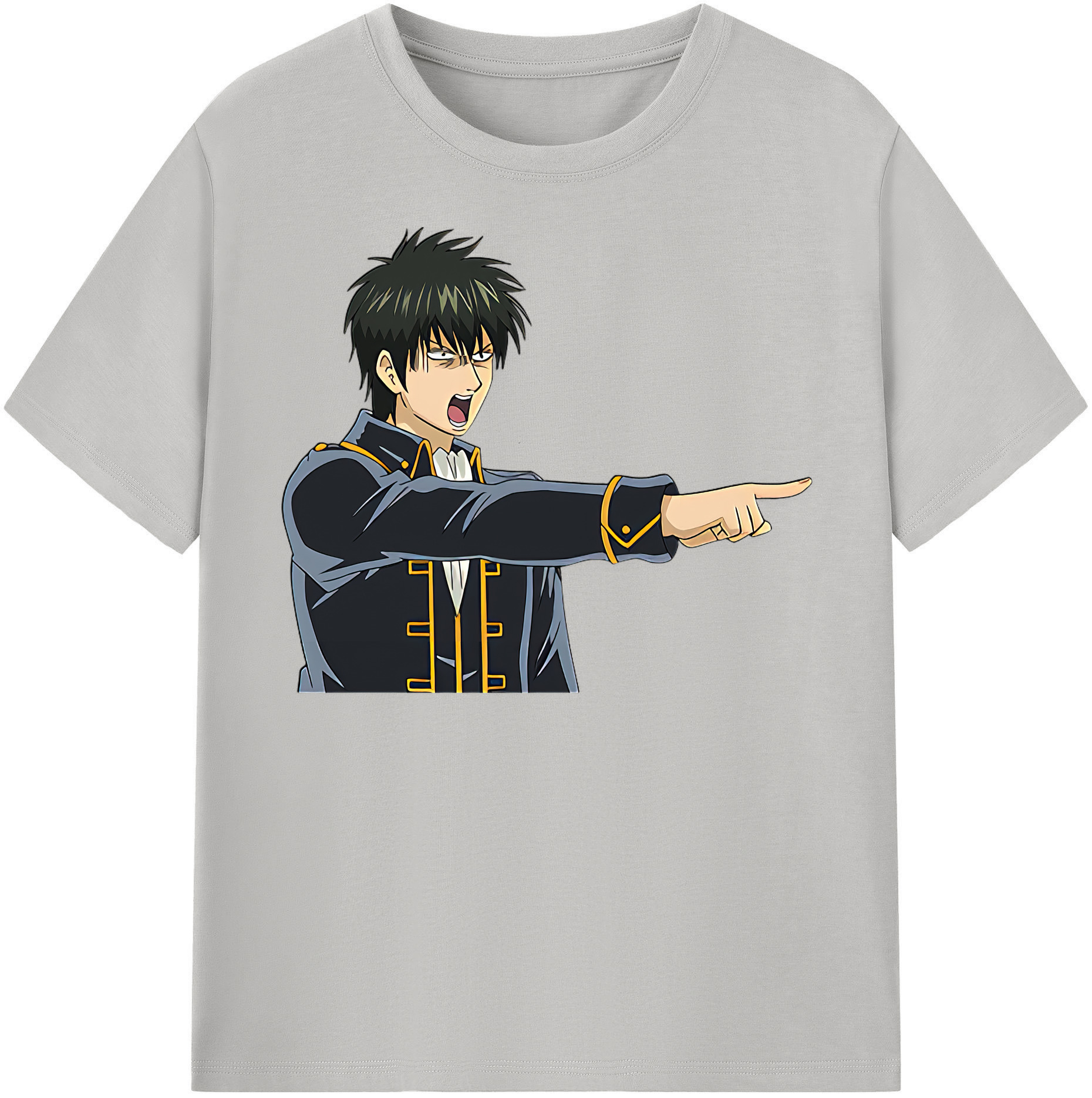 （画像用） ぎんたま 坂田銀時（さかたぎんとき） 神楽 志村新八（しむら しんぱち） GINTAMA Sakata Gintoki Kagura Shimura Shinpachi 綿100％半袖Tシャツ（フロントプリント）