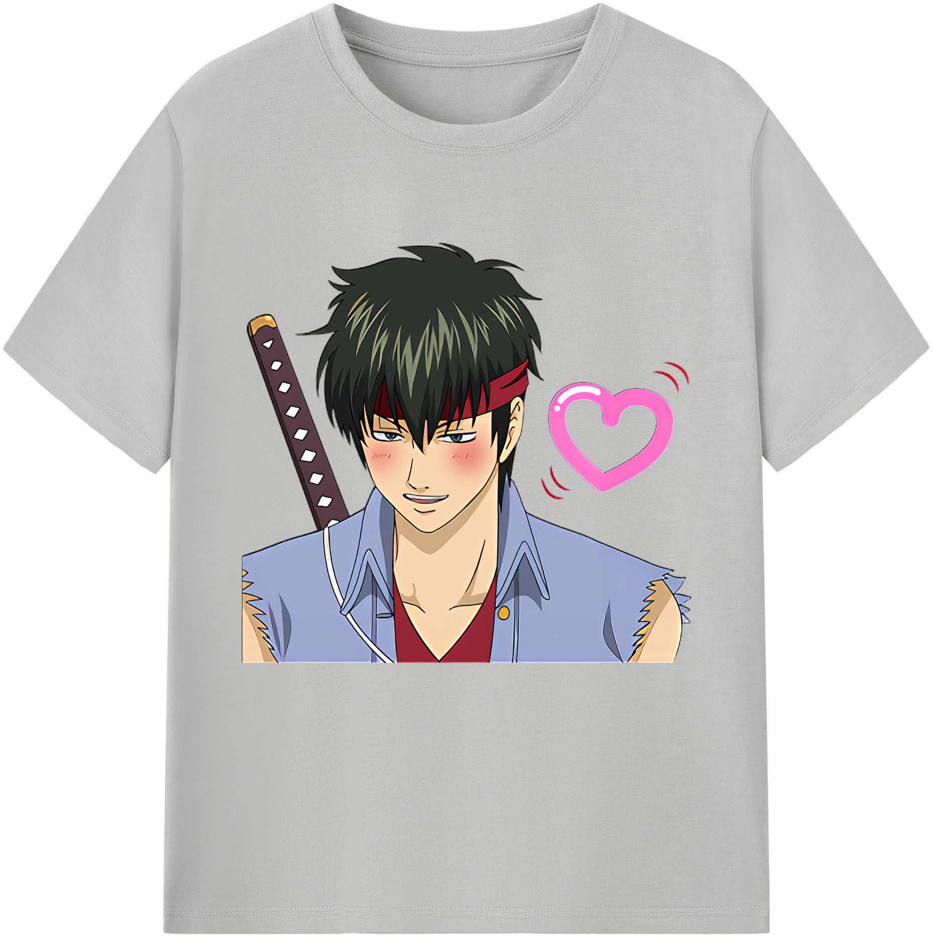 （画像用） ぎんたま 坂田銀時（さかたぎんとき） 神楽 志村新八（しむら しんぱち） GINTAMA Sakata Gintoki Kagura Shimura Shinpachi 綿100％半袖Tシャツ（フロントプリント）