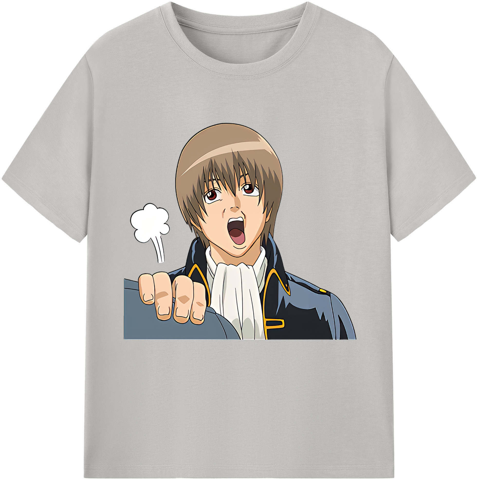 （画像用） ぎんたま 坂田銀時（さかたぎんとき） 神楽 志村新八（しむら しんぱち） GINTAMA Sakata Gintoki Kagura Shimura Shinpachi 綿100％半袖Tシャツ（フロントプリント）