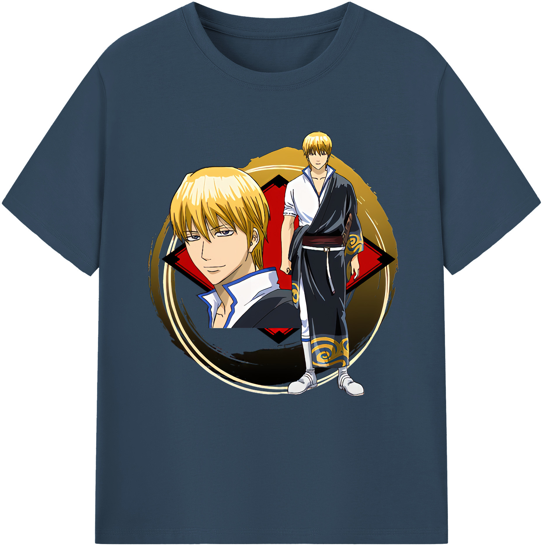 （画像用） ぎんたま 坂田銀時（さかたぎんとき） 神楽 志村新八（しむら しんぱち） GINTAMA Sakata Gintoki Kagura Shimura Shinpachi 綿100％半袖Tシャツ（フロントプリント）