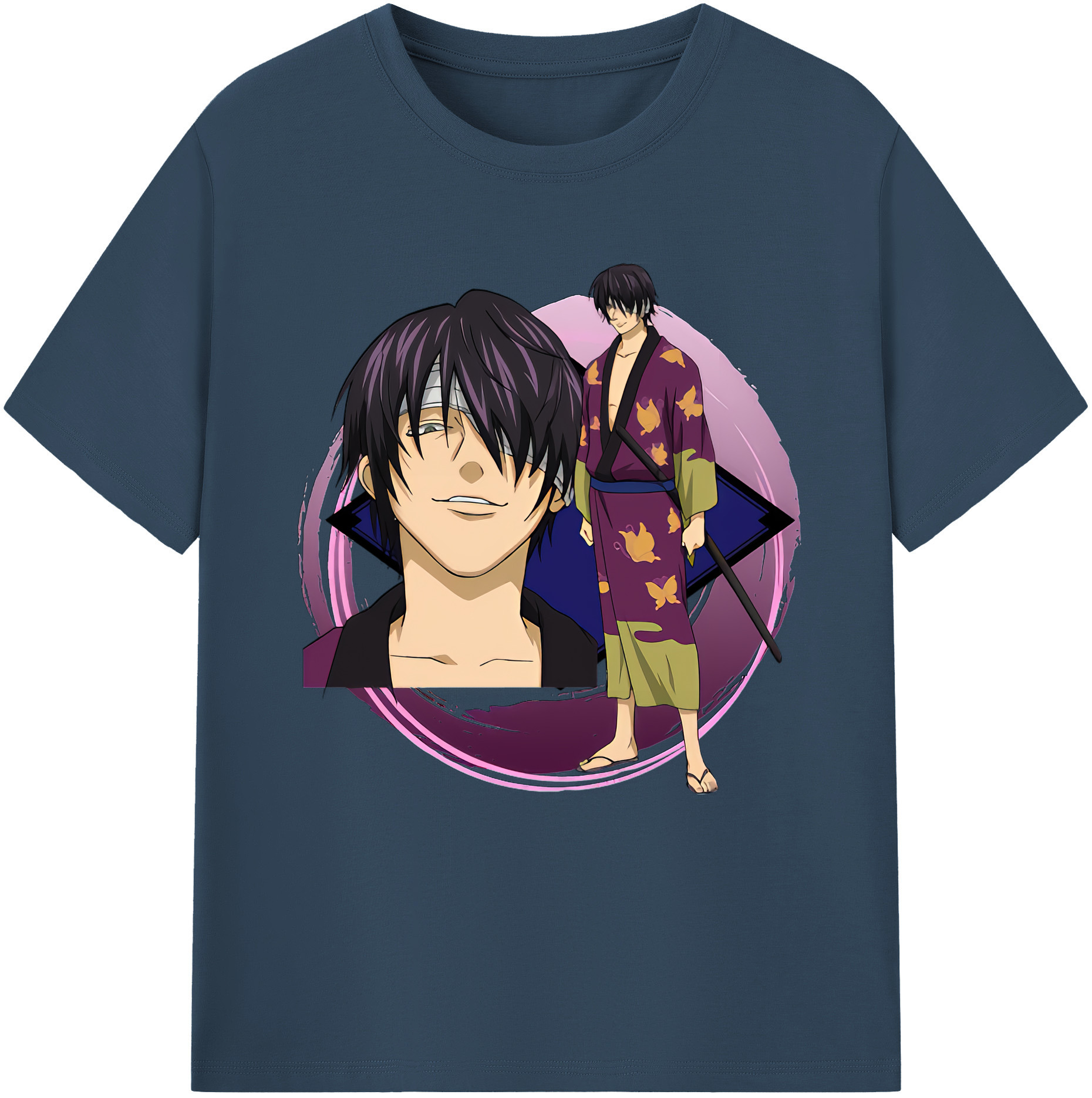 （画像用） ぎんたま 坂田銀時（さかたぎんとき） 神楽 志村新八（しむら しんぱち） GINTAMA Sakata Gintoki Kagura Shimura Shinpachi 綿100％半袖Tシャツ（フロントプリント）