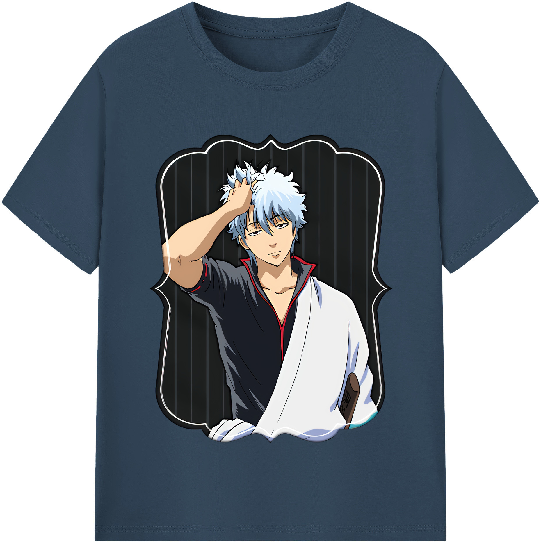 （画像用） ぎんたま 坂田銀時（さかたぎんとき） 神楽 志村新八（しむら しんぱち） GINTAMA Sakata Gintoki Kagura Shimura Shinpachi 綿100％半袖Tシャツ（フロントプリント）