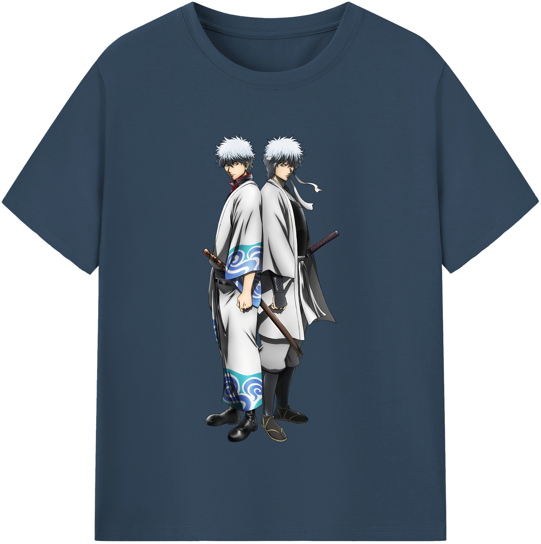 （画像用） ぎんたま 坂田銀時（さかたぎんとき） 神楽 志村新八（しむら しんぱち） GINTAMA Sakata Gintoki Kagura Shimura Shinpachi 綿100％半袖Tシャツ（フロントプリント）