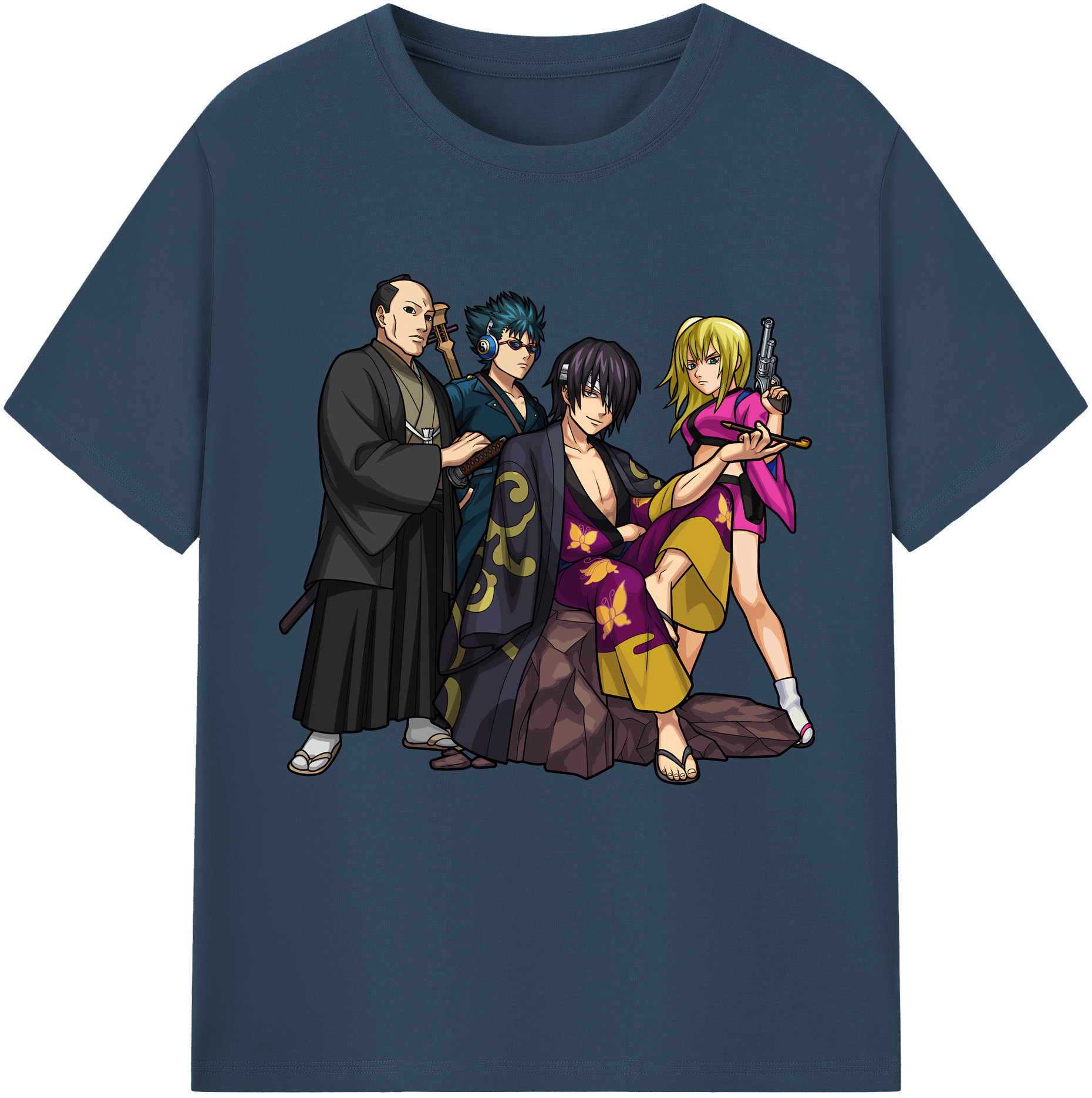 （画像用） ぎんたま 坂田銀時（さかたぎんとき） 神楽 志村新八（しむら しんぱち） GINTAMA Sakata Gintoki Kagura Shimura Shinpachi 綿100％半袖Tシャツ（フロントプリント）