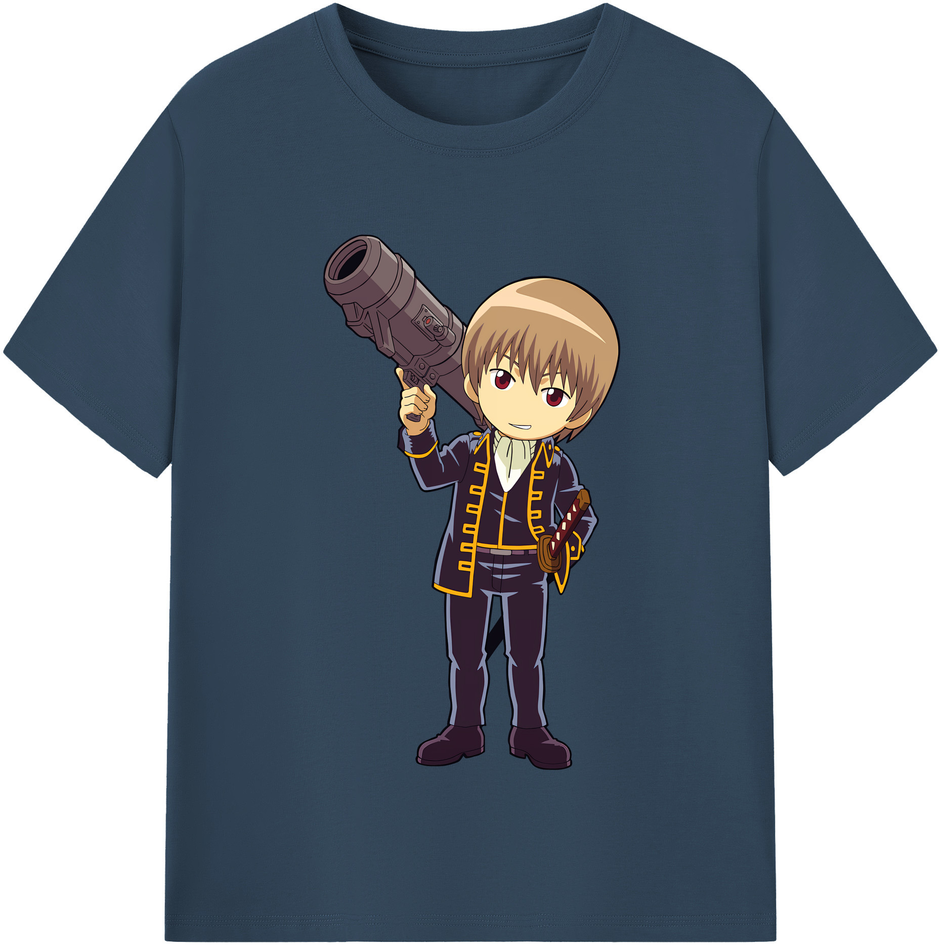 （画像用） ぎんたま 坂田銀時（さかたぎんとき） 神楽 志村新八（しむら しんぱち） GINTAMA Sakata Gintoki Kagura Shimura Shinpachi 綿100％半袖Tシャツ（フロントプリント）
