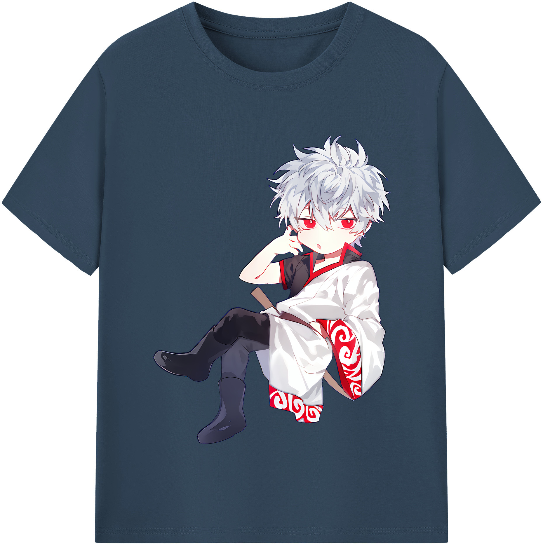（画像用） ぎんたま 坂田銀時（さかたぎんとき） 神楽 志村新八（しむら しんぱち） GINTAMA Sakata Gintoki Kagura Shimura Shinpachi 綿100％半袖Tシャツ（フロントプリント）