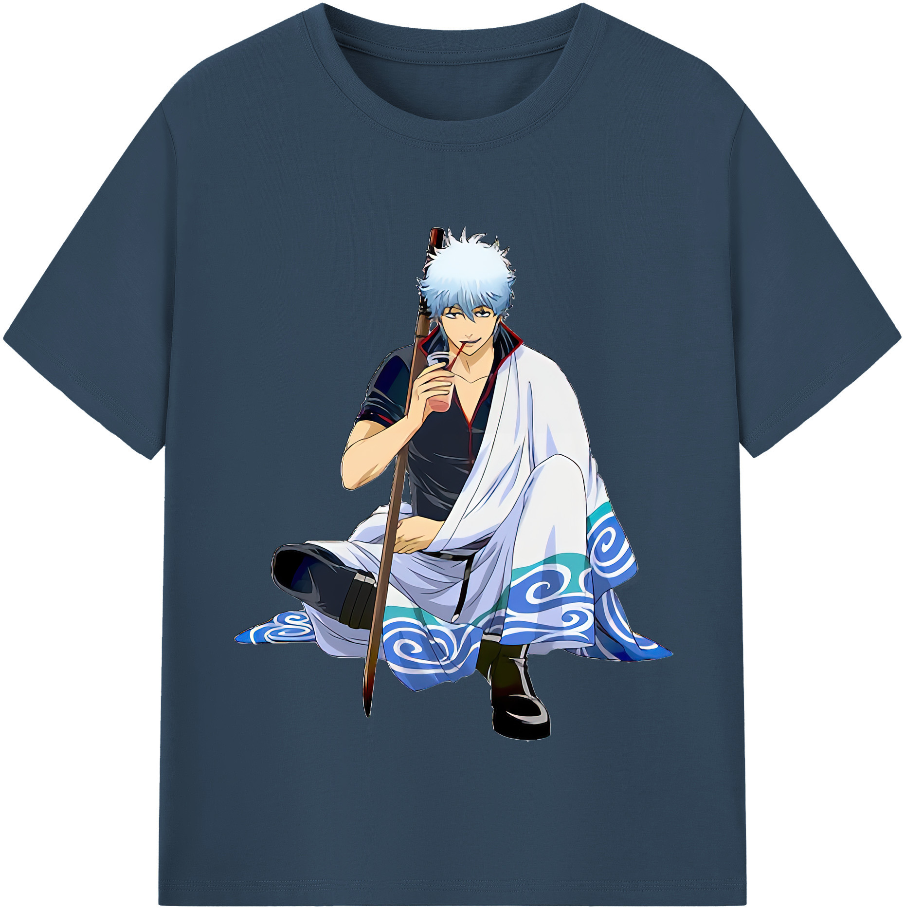 （画像用） ぎんたま 坂田銀時（さかたぎんとき） 神楽 志村新八（しむら しんぱち） GINTAMA Sakata Gintoki Kagura Shimura Shinpachi 綿100％半袖Tシャツ（フロントプリント）
