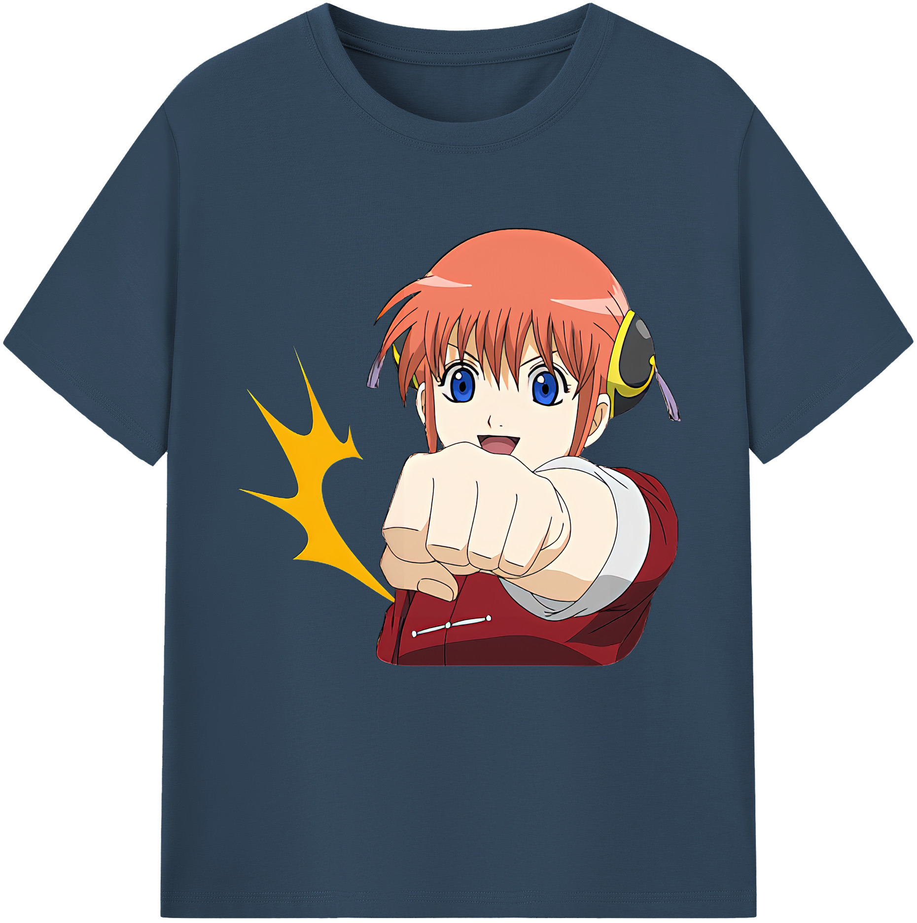 （画像用） ぎんたま 坂田銀時（さかたぎんとき） 神楽 志村新八（しむら しんぱち） GINTAMA Sakata Gintoki Kagura Shimura Shinpachi 綿100％半袖Tシャツ（フロントプリント）