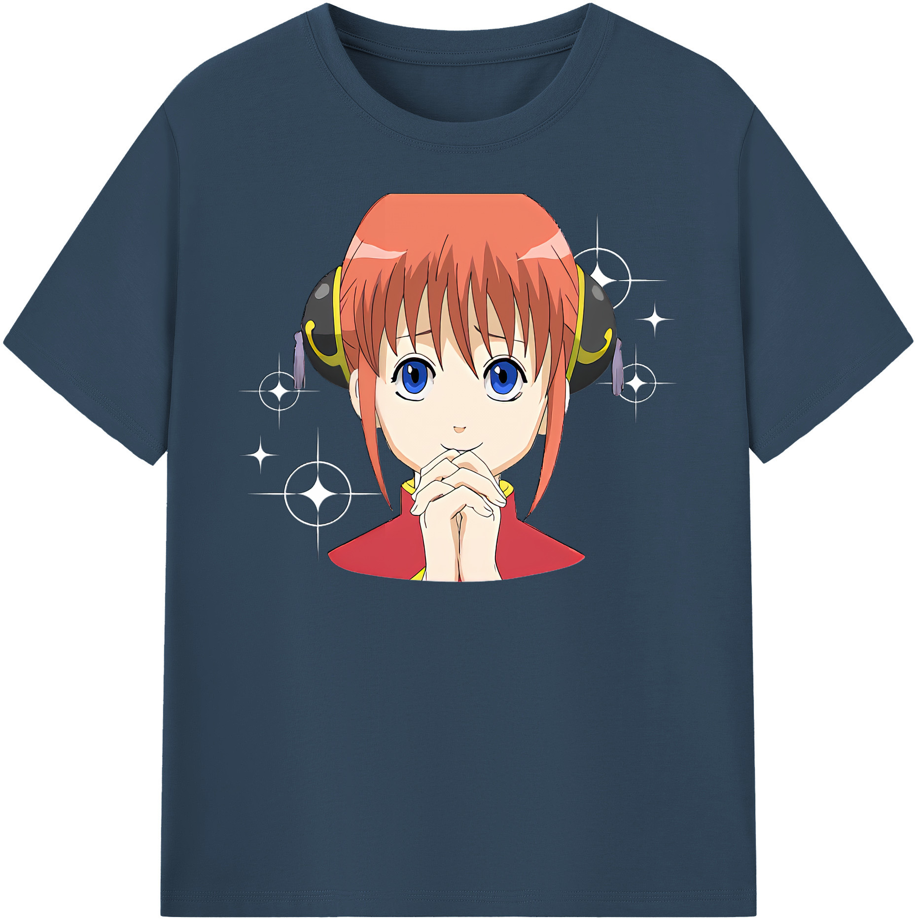 （画像用） ぎんたま 坂田銀時（さかたぎんとき） 神楽 志村新八（しむら しんぱち） GINTAMA Sakata Gintoki Kagura Shimura Shinpachi 綿100％半袖Tシャツ（フロントプリント）