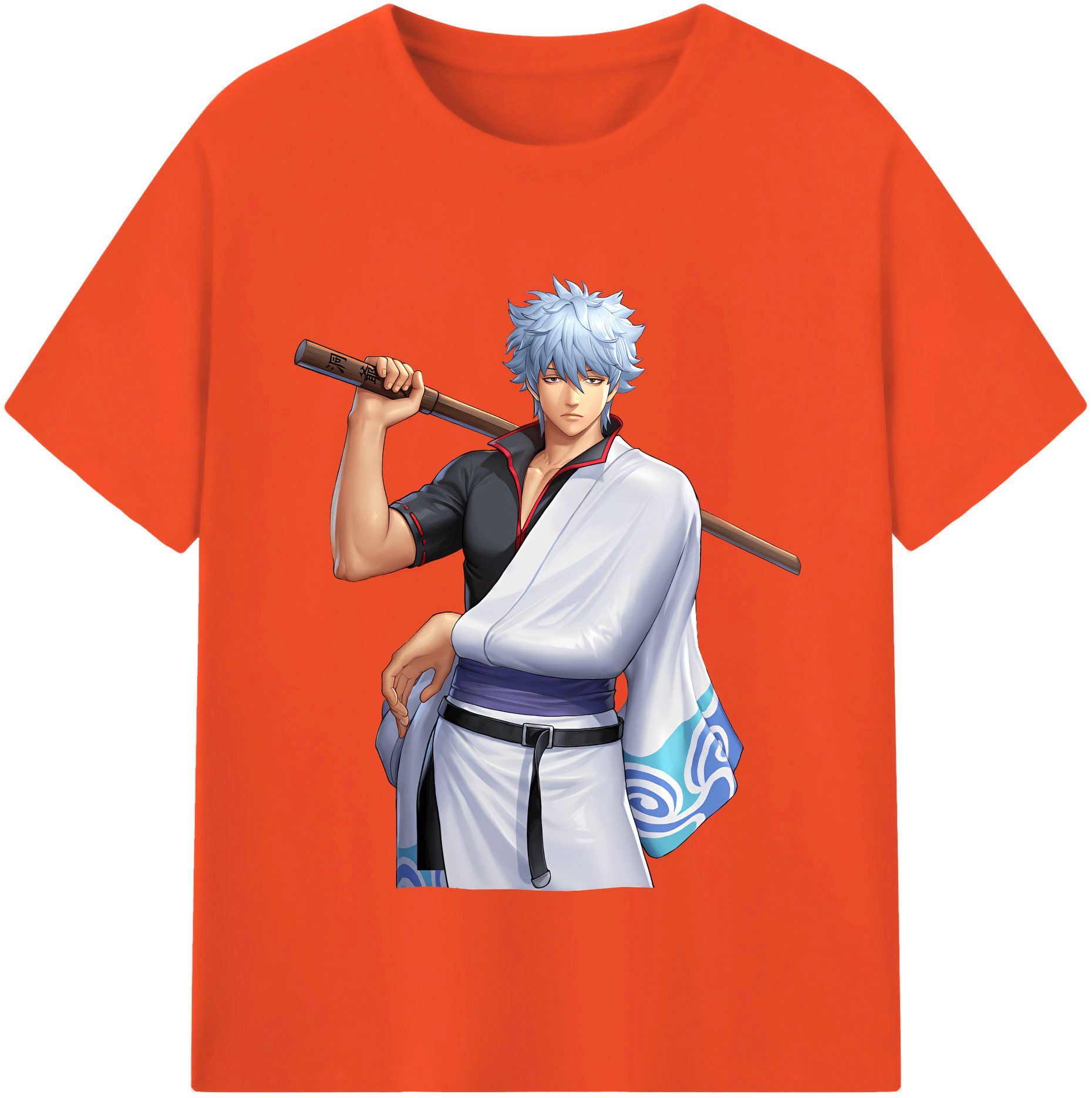 （画像用） ぎんたま 坂田銀時（さかたぎんとき） 神楽 志村新八（しむら しんぱち） GINTAMA Sakata Gintoki Kagura Shimura Shinpachi 綿100％半袖Tシャツ（フロントプリント）