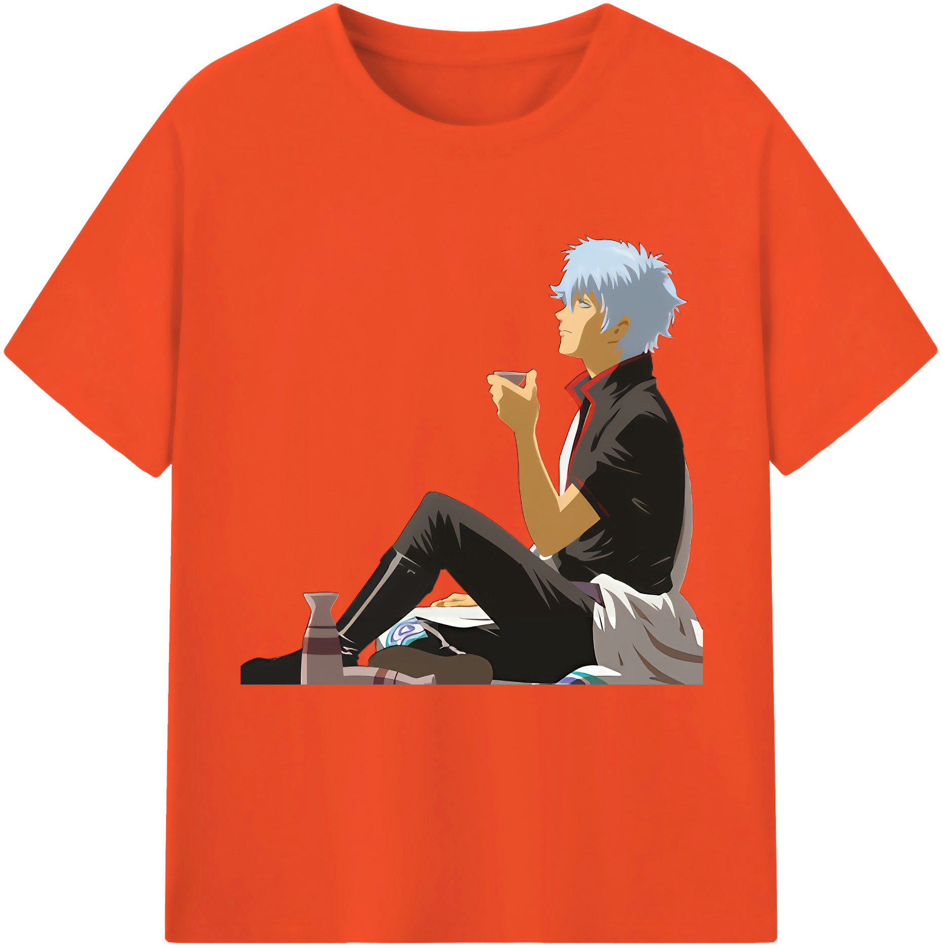 （画像用） ぎんたま 坂田銀時（さかたぎんとき） 神楽 志村新八（しむら しんぱち） GINTAMA Sakata Gintoki Kagura Shimura Shinpachi 綿100％半袖Tシャツ（フロントプリント）