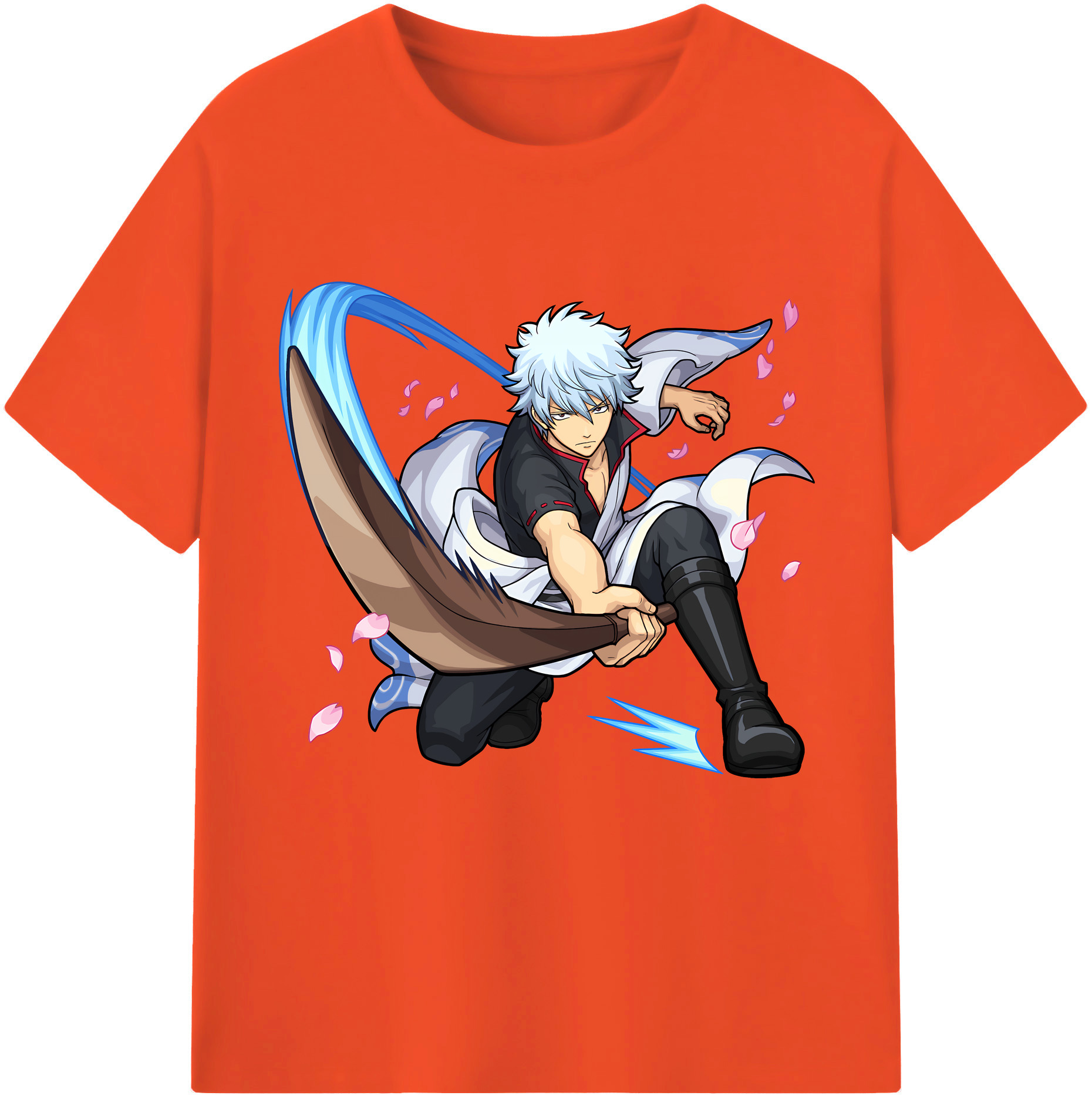 （画像用） ぎんたま 坂田銀時（さかたぎんとき） 神楽 志村新八（しむら しんぱち） GINTAMA Sakata Gintoki Kagura Shimura Shinpachi 綿100％半袖Tシャツ（フロントプリント）