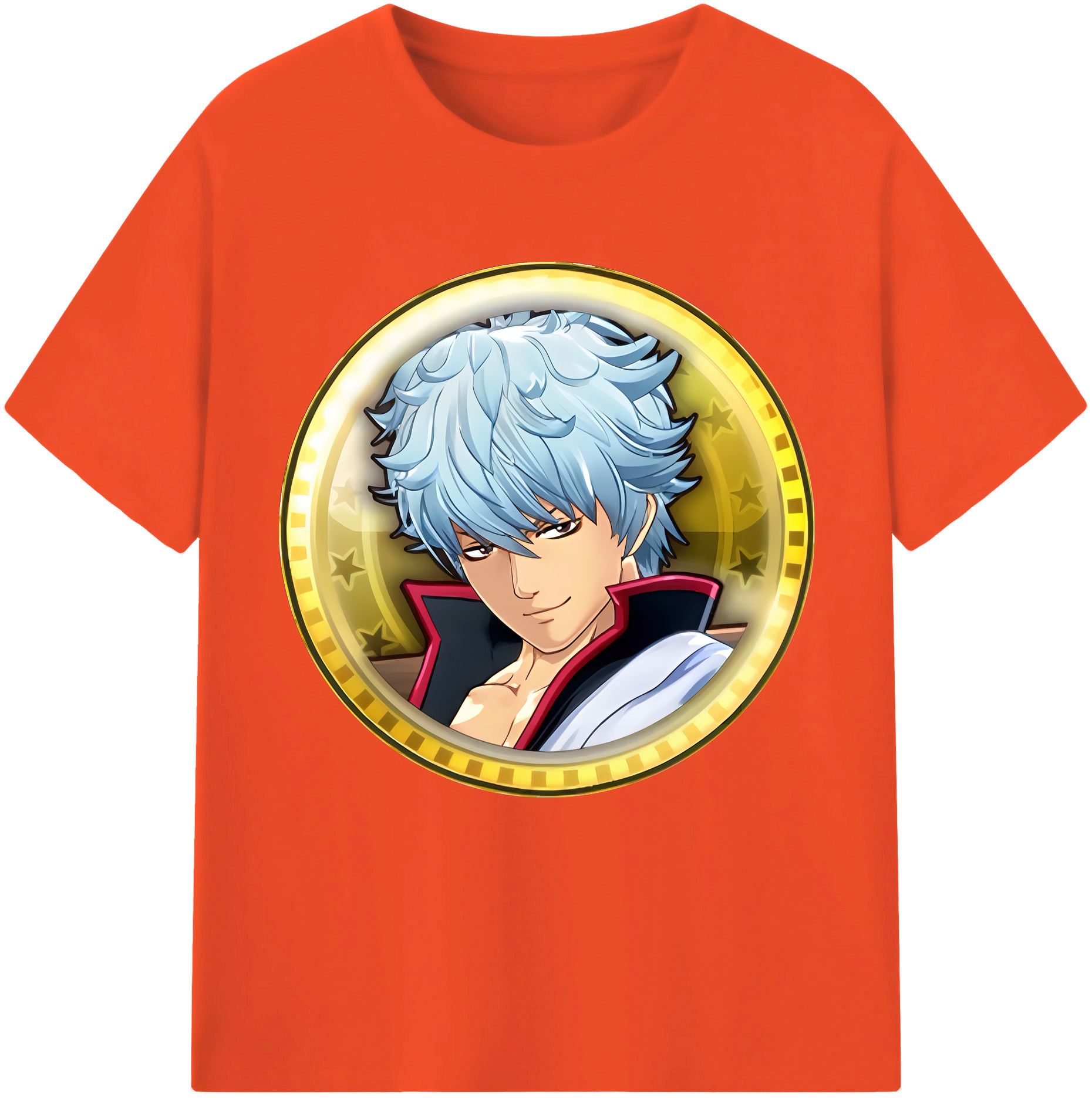 （画像用） ぎんたま 坂田銀時（さかたぎんとき） 神楽 志村新八（しむら しんぱち） GINTAMA Sakata Gintoki Kagura Shimura Shinpachi 綿100％半袖Tシャツ（フロントプリント）