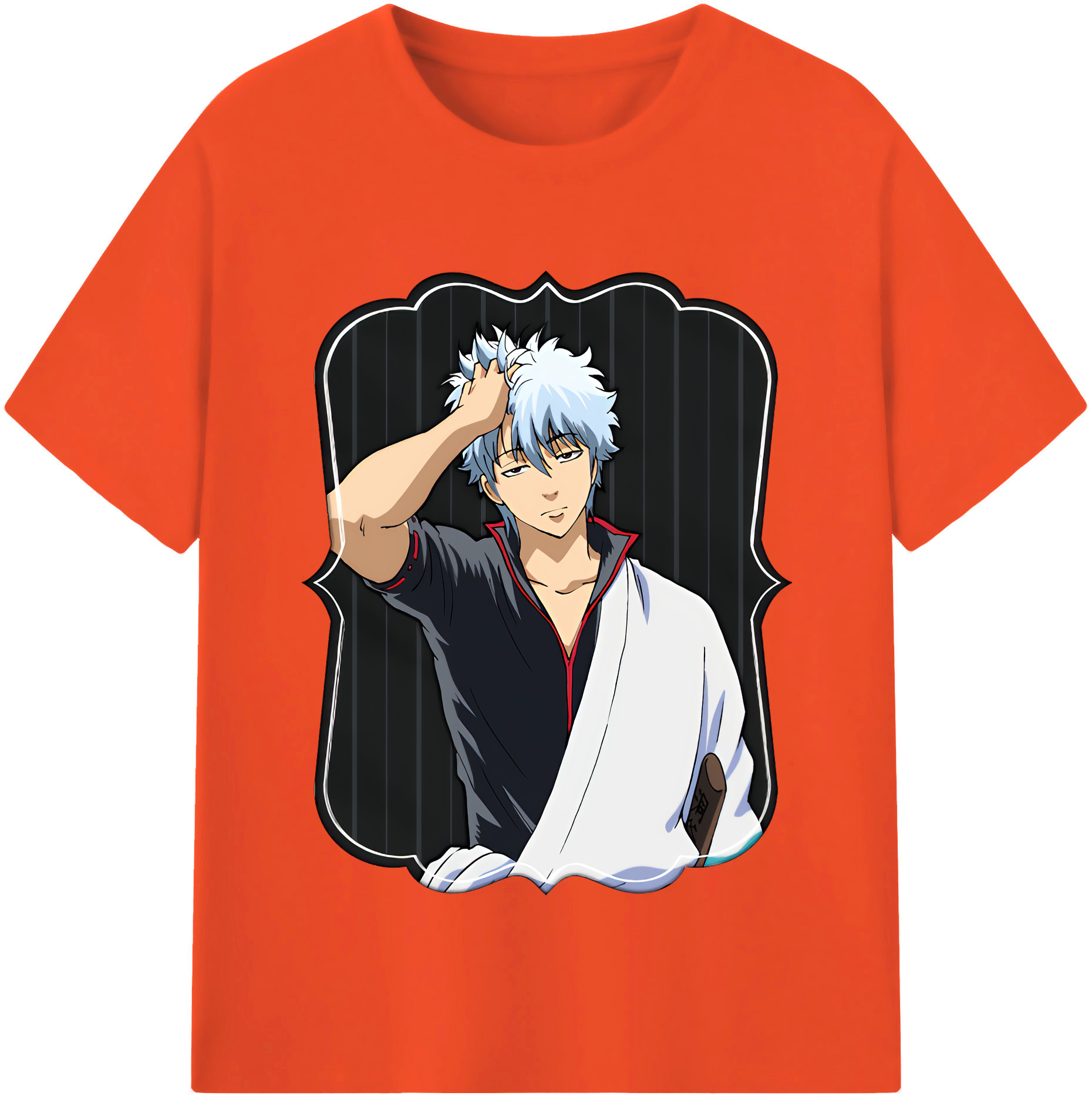 （画像用） ぎんたま 坂田銀時（さかたぎんとき） 神楽 志村新八（しむら しんぱち） GINTAMA Sakata Gintoki Kagura Shimura Shinpachi 綿100％半袖Tシャツ（フロントプリント）