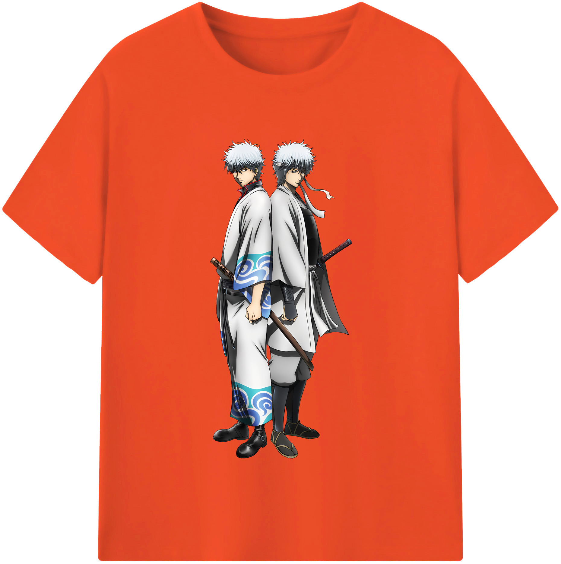 （画像用） ぎんたま 坂田銀時（さかたぎんとき） 神楽 志村新八（しむら しんぱち） GINTAMA Sakata Gintoki Kagura Shimura Shinpachi 綿100％半袖Tシャツ（フロントプリント）