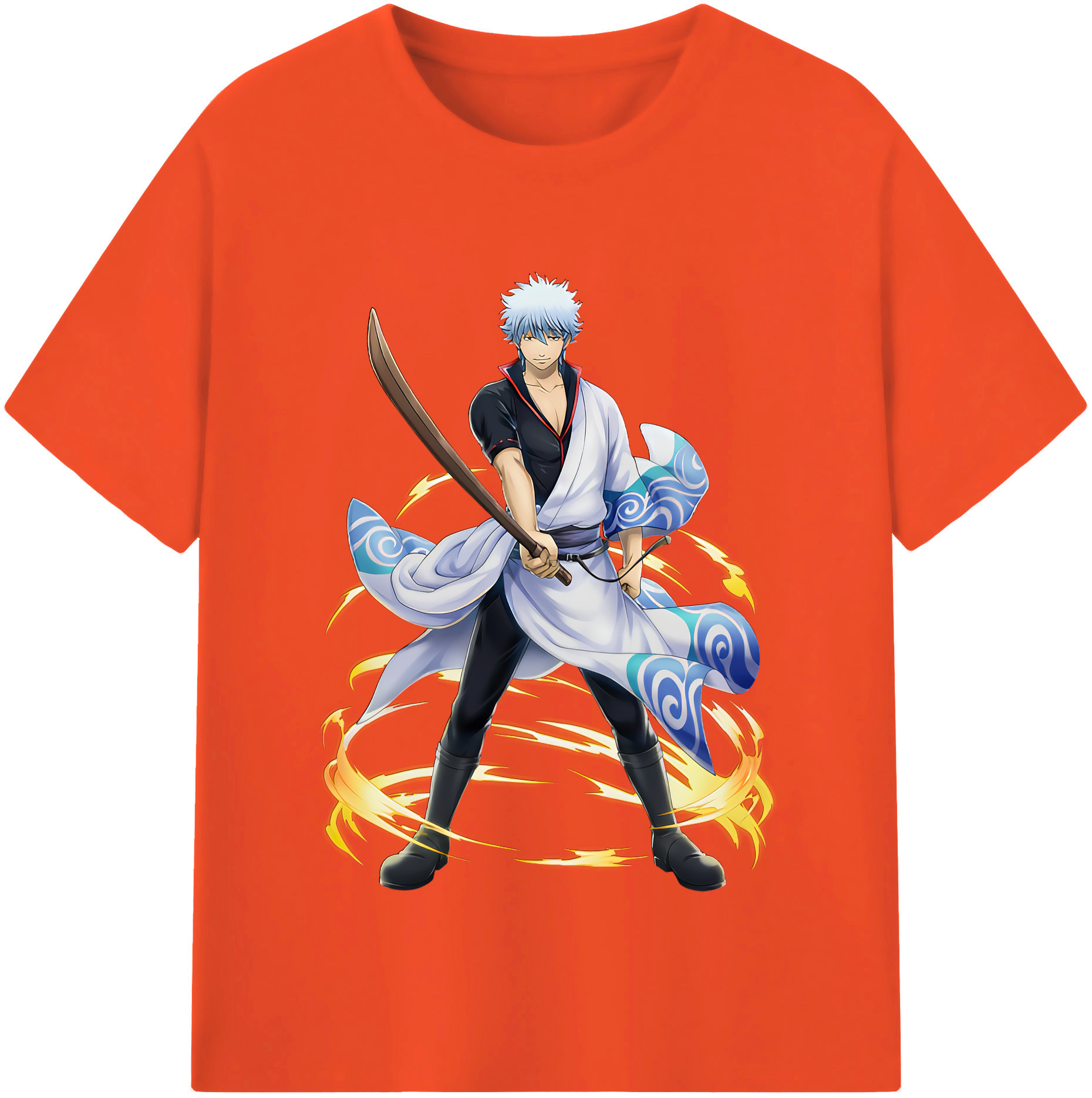 （画像用） ぎんたま 坂田銀時（さかたぎんとき） 神楽 志村新八（しむら しんぱち） GINTAMA Sakata Gintoki Kagura Shimura Shinpachi 綿100％半袖Tシャツ（フロントプリント）