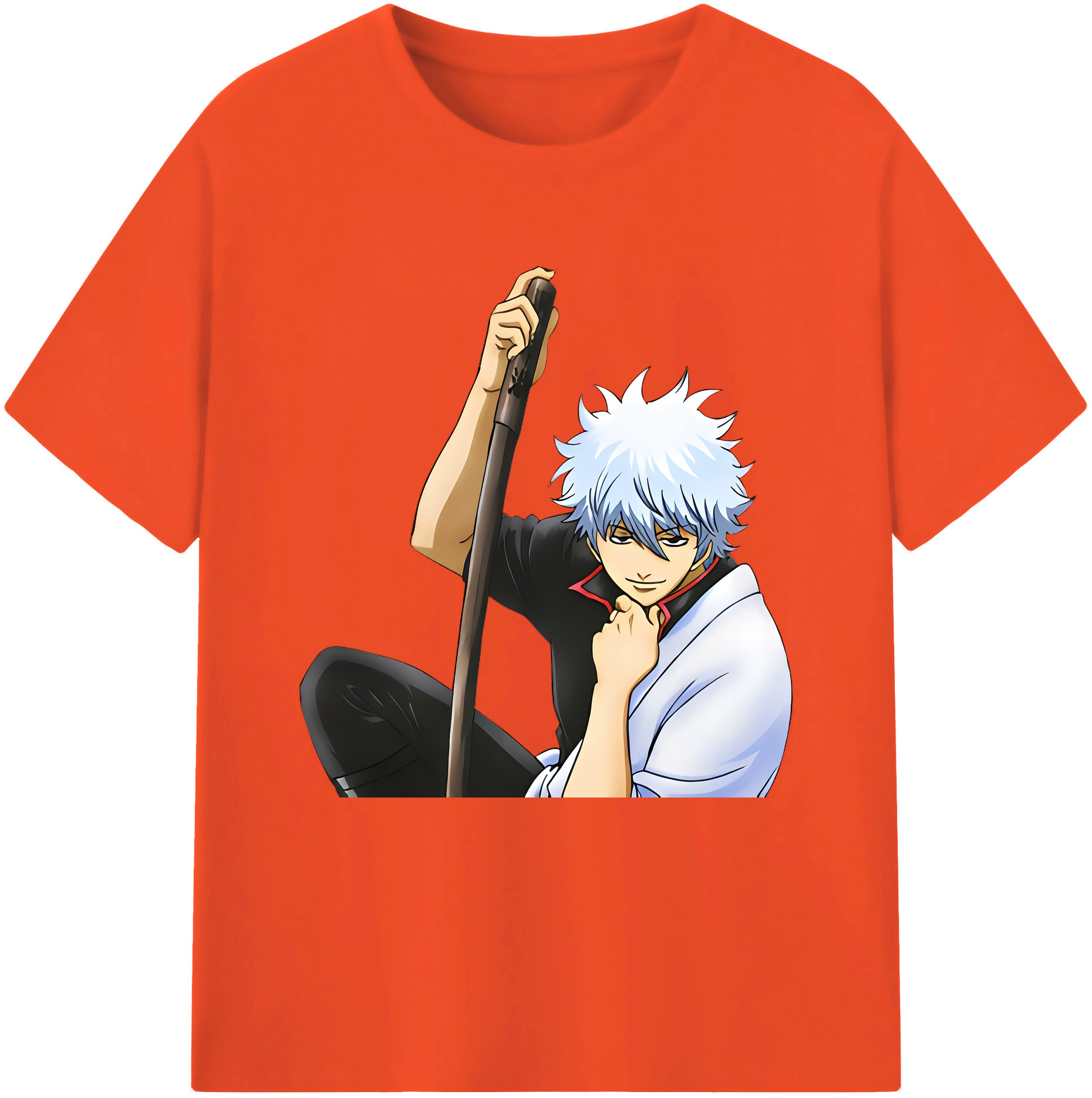 （画像用） ぎんたま 坂田銀時（さかたぎんとき） 神楽 志村新八（しむら しんぱち） GINTAMA Sakata Gintoki Kagura Shimura Shinpachi 綿100％半袖Tシャツ（フロントプリント）